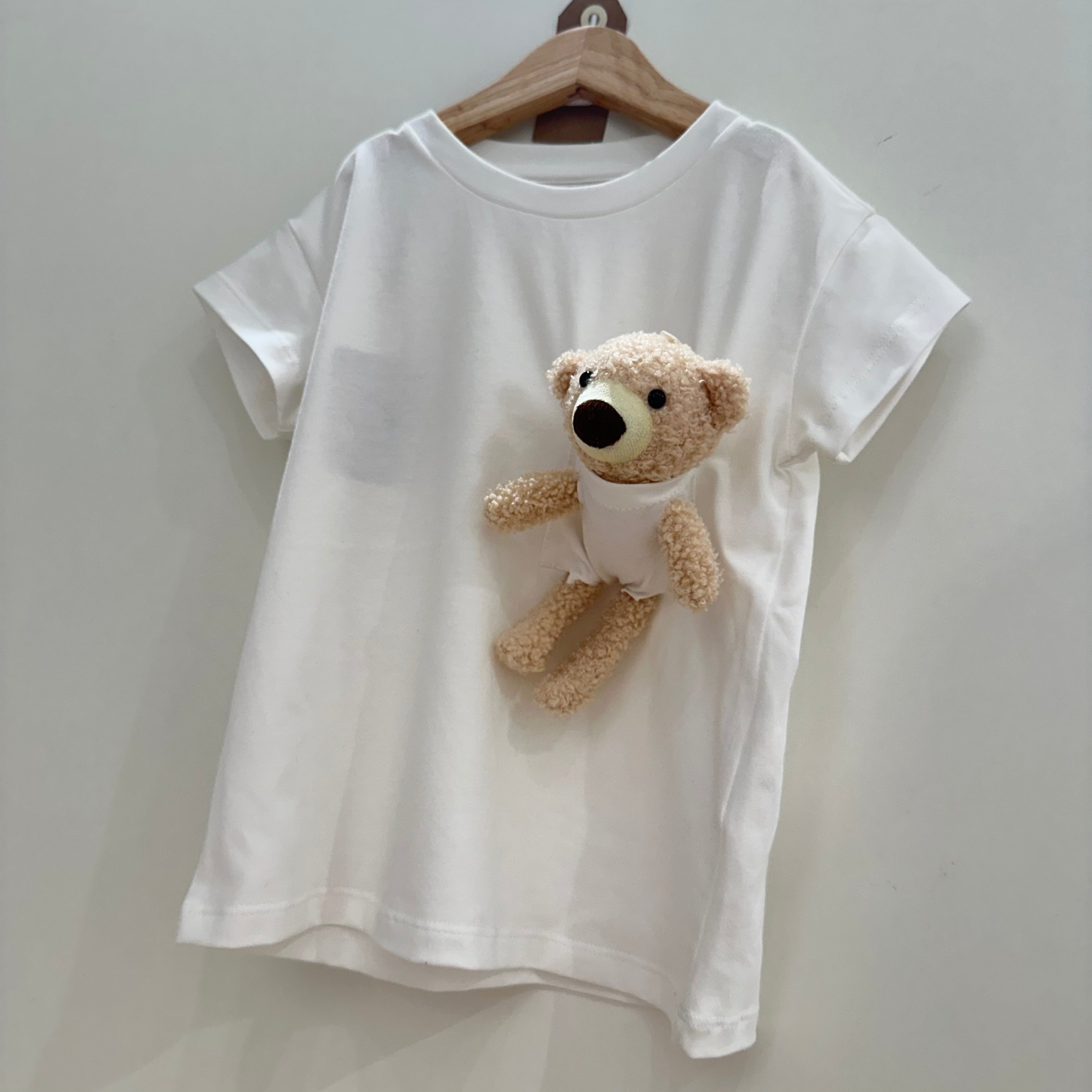 Maglietta in morbido cotone con Orsetto in tasca - Be Brave Boutique