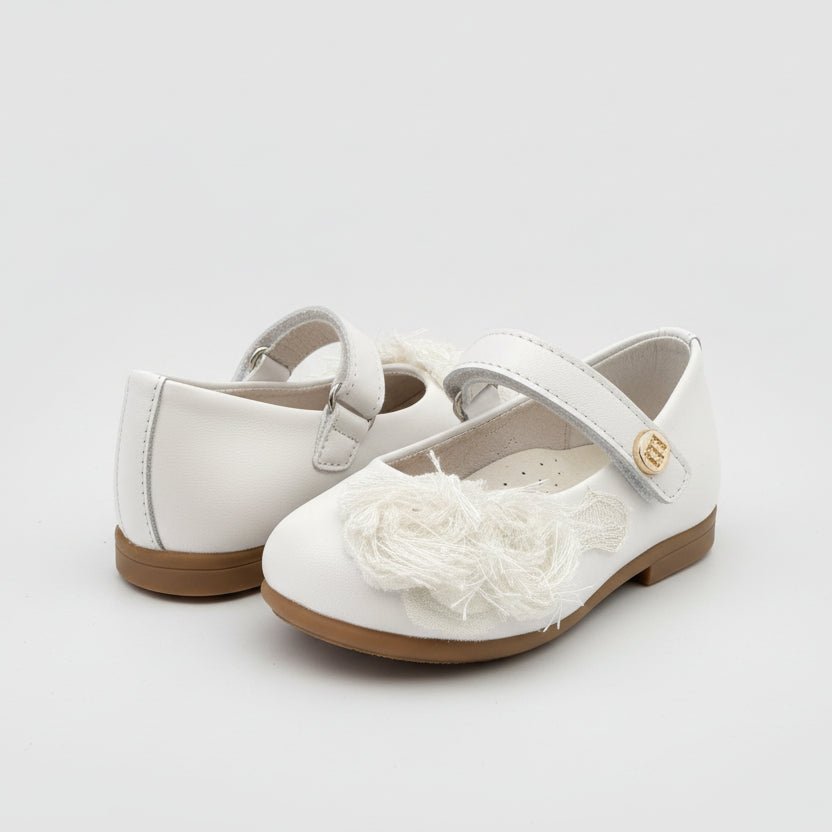 ANDANINES Ballerine eleganti Bianco con fiori e plantare anatomico - Be Brave Boutique
