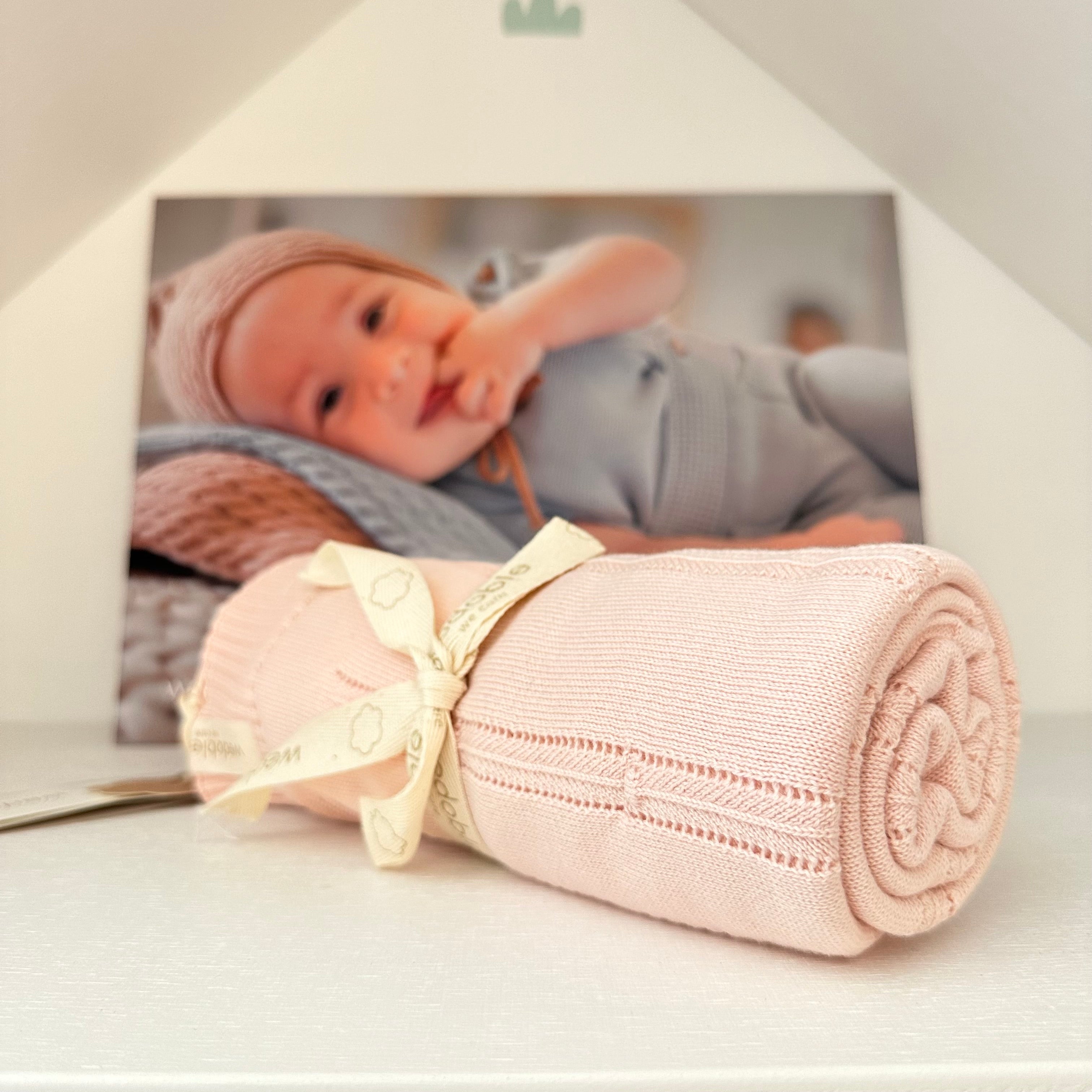 Copertina in cotone organico Soft Touch Rosa - Be Brave Boutique
