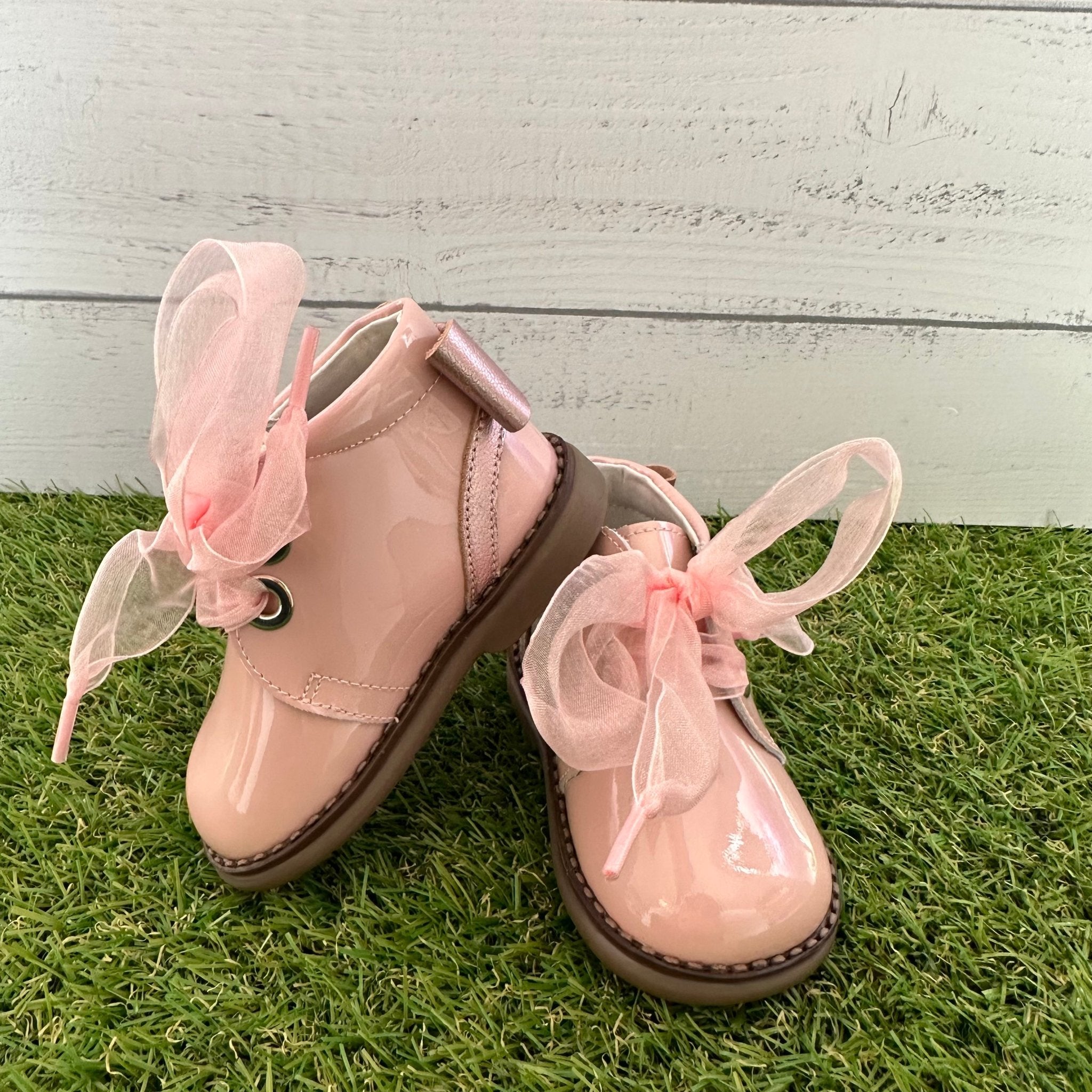 ANDANINES stivaletto in pelle Rosa Lucido con plantare anatomico - Be Brave Boutique