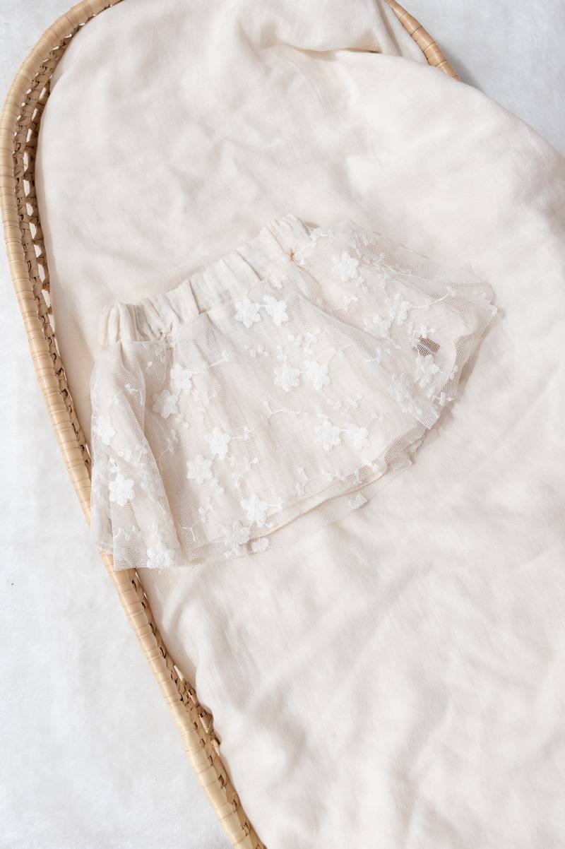 Gonna con embroidery - Offwhite 42 - Be Brave Boutique