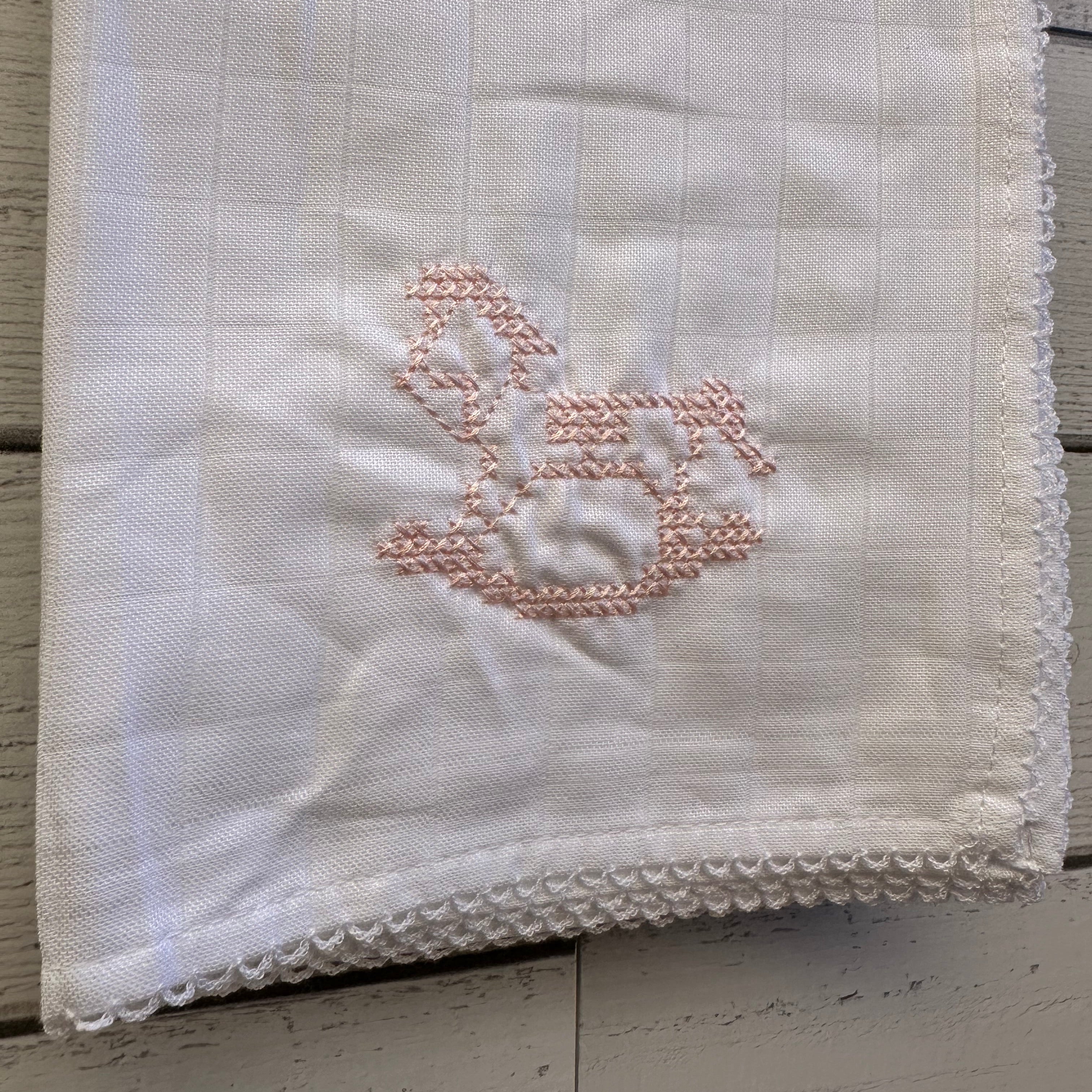 Wedoble Mussola in Cotone Ricamata Cavallino Rosa - Be Brave Boutique