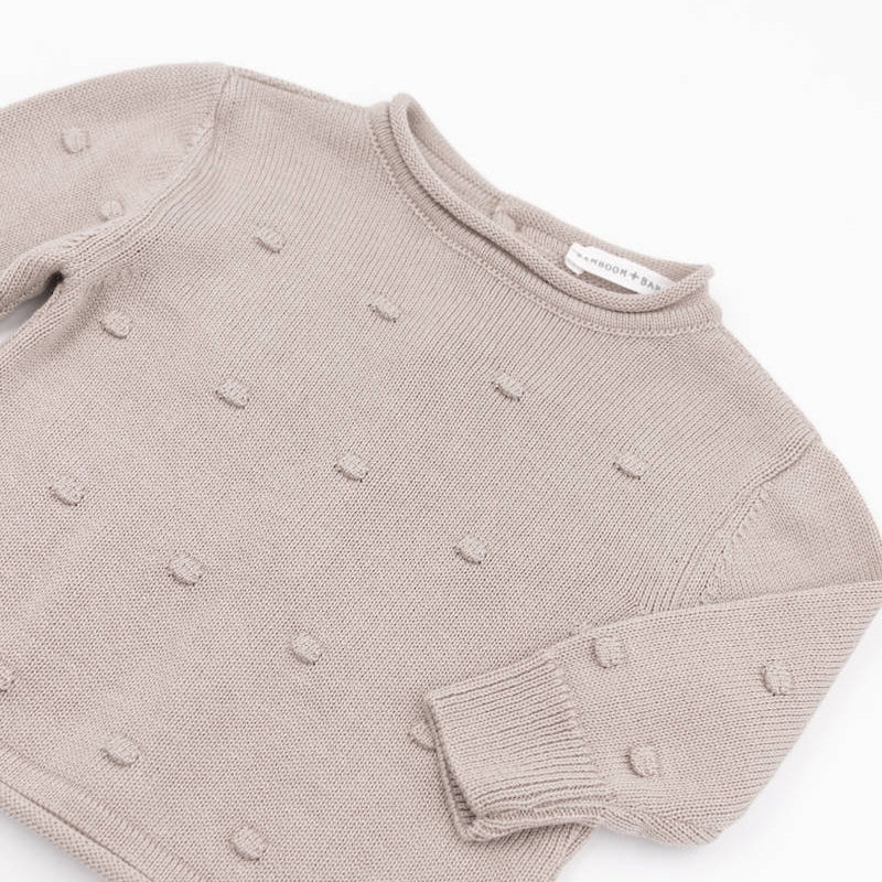 Maglia apertura dietro mini pom-pom - cammello 331 - Be Brave Boutique