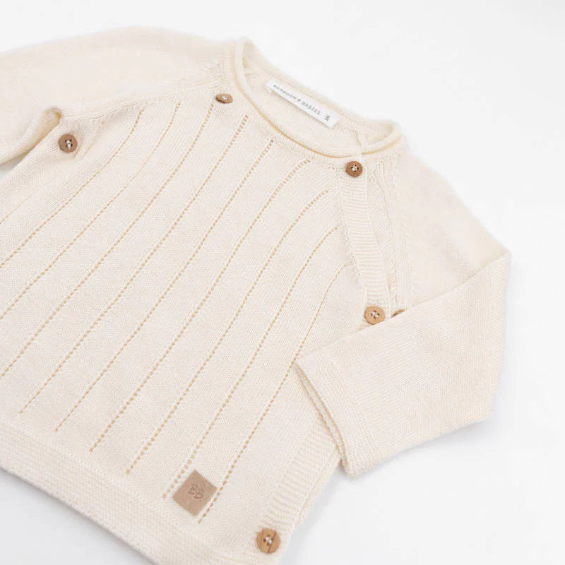 BAMBOOM Maglia incrociata trattini - BIANCO - Be Brave Boutique