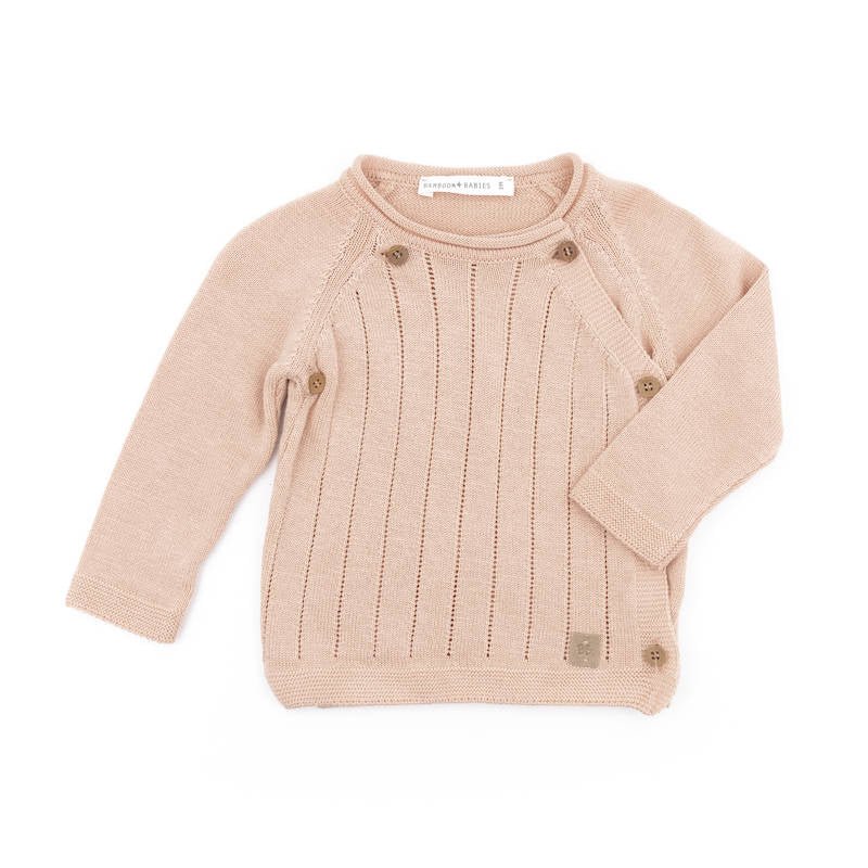 BAMBOOM Maglia incrociata trattini - ROSA 461 - Be Brave Boutique