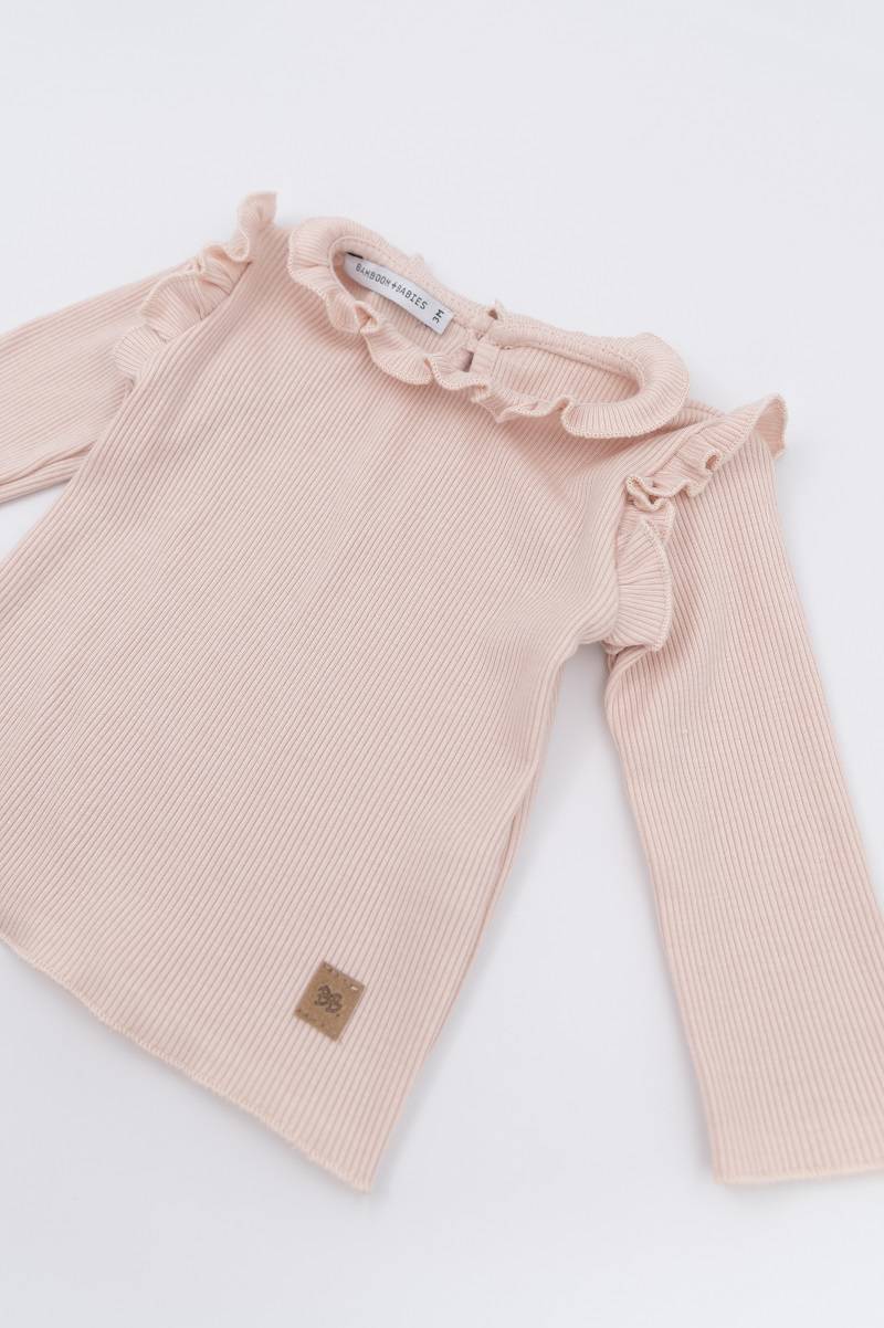 T-shirt maniche lunghe froufrou - Water Pink 37 - Be Brave Boutique