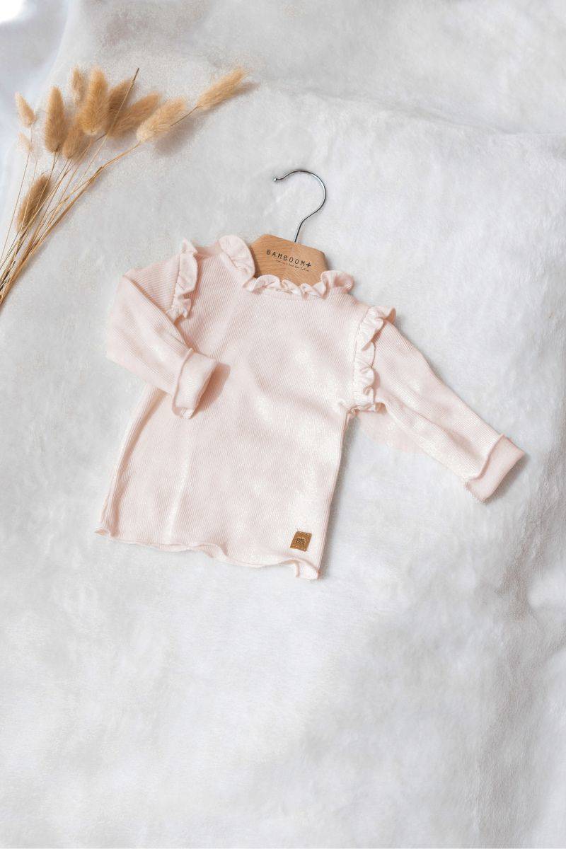 T-shirt maniche lunghe froufrou - Water Pink 37 - Be Brave Boutique