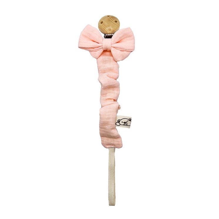 Porta ciuccio fiocco Rosa Cucusettete - Be Brave Boutique