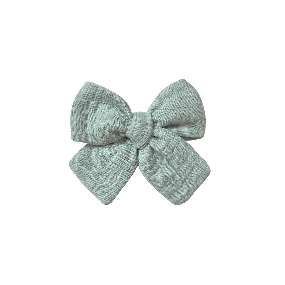 Fermaglio Fiocco Menta in mussola - Be Brave Boutique