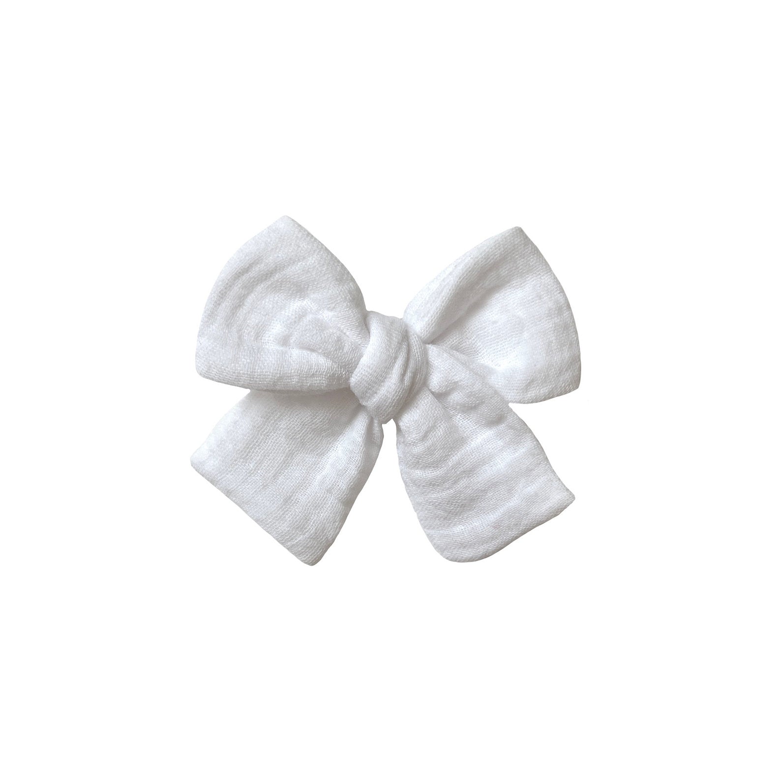 Fermaglio Fiocco Bianco in mussola - Be Brave Boutique