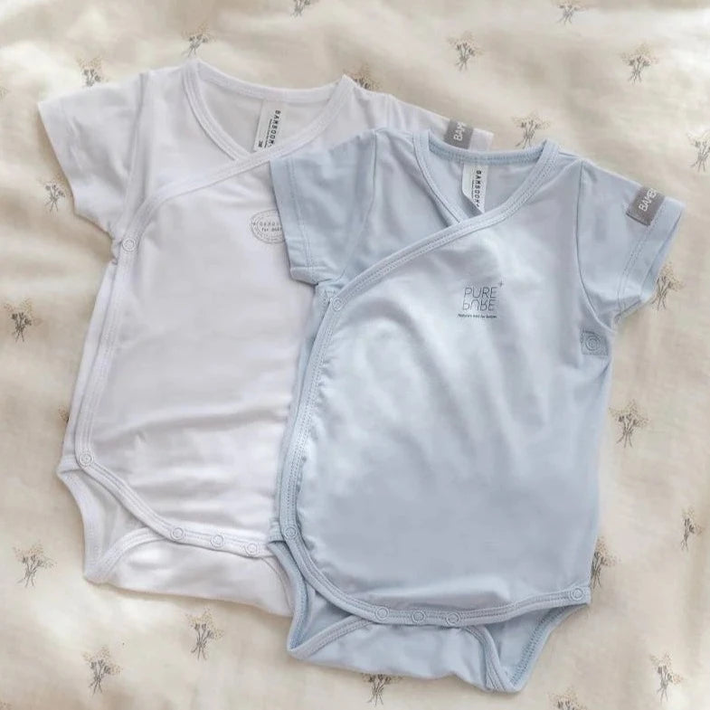 Confezione Body maniche corte- 2pc - Azzurro 03 - Be Brave Boutique