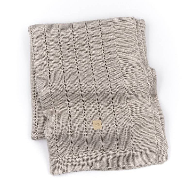 Copertina Righe Knitted - CAMMELLO 331 - Be Brave Boutique