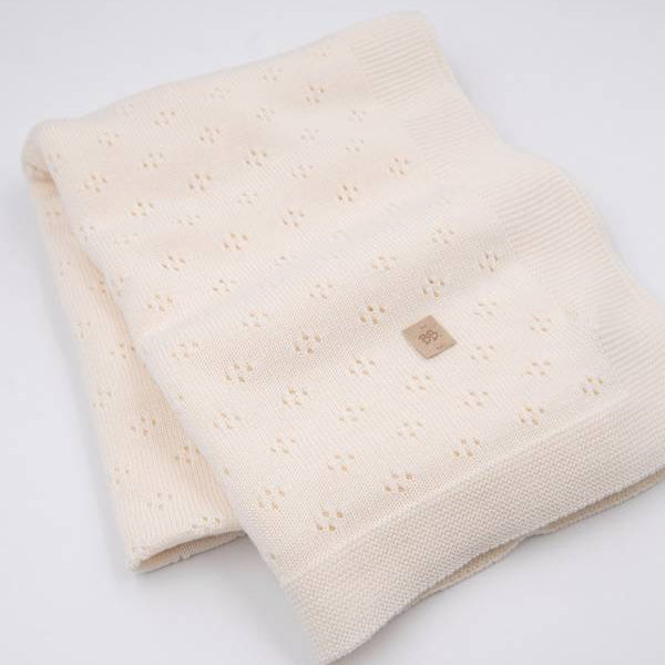 Copertina Traforata Knitted - BIANCO 01 - Be Brave Boutique