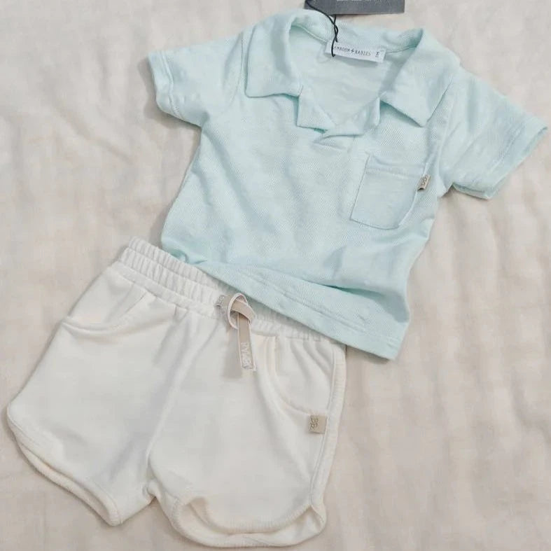 Shirt Polo bimbo - WATER PETROL 513 - Be Brave Boutique