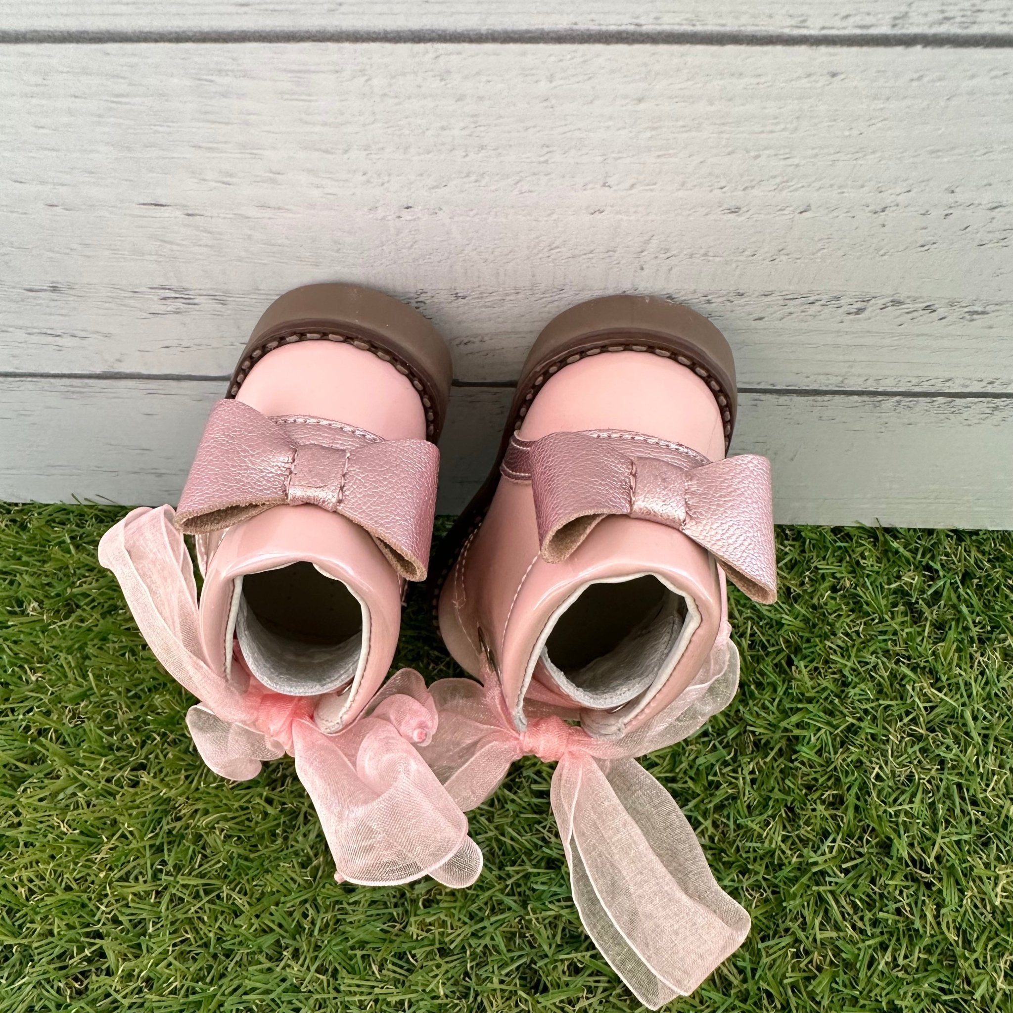 ANDANINES stivaletto in pelle Rosa Lucido con plantare anatomico - Be Brave Boutique