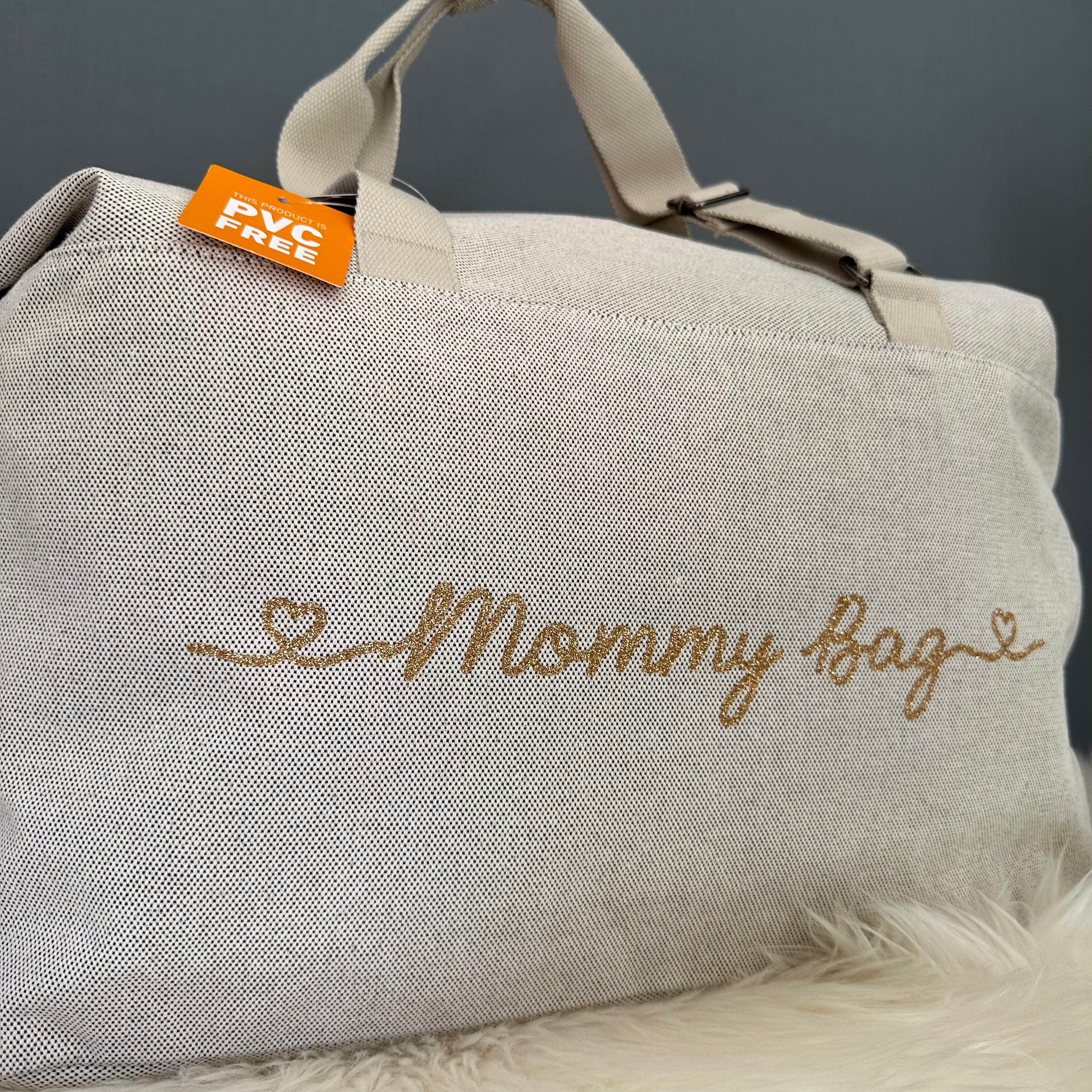 Borsone modello “Mommy” in polycotton grande e leggero stampa GLITTER - Be Brave Boutique