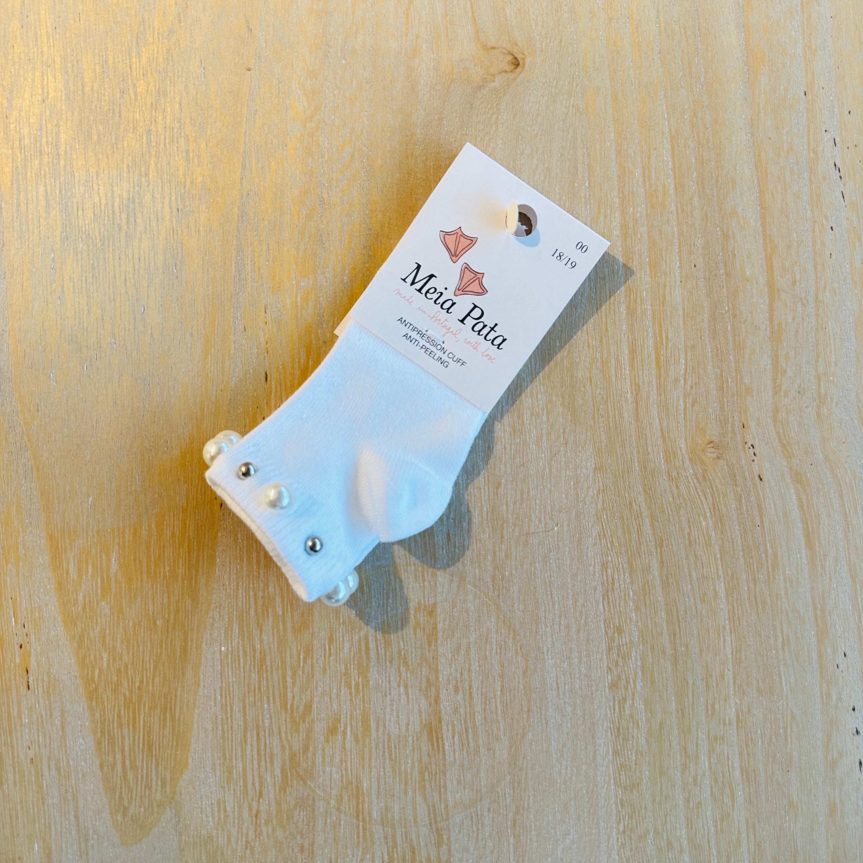 Calze Basse bimba con perline in cotone Meia Pata - Be Brave Boutique