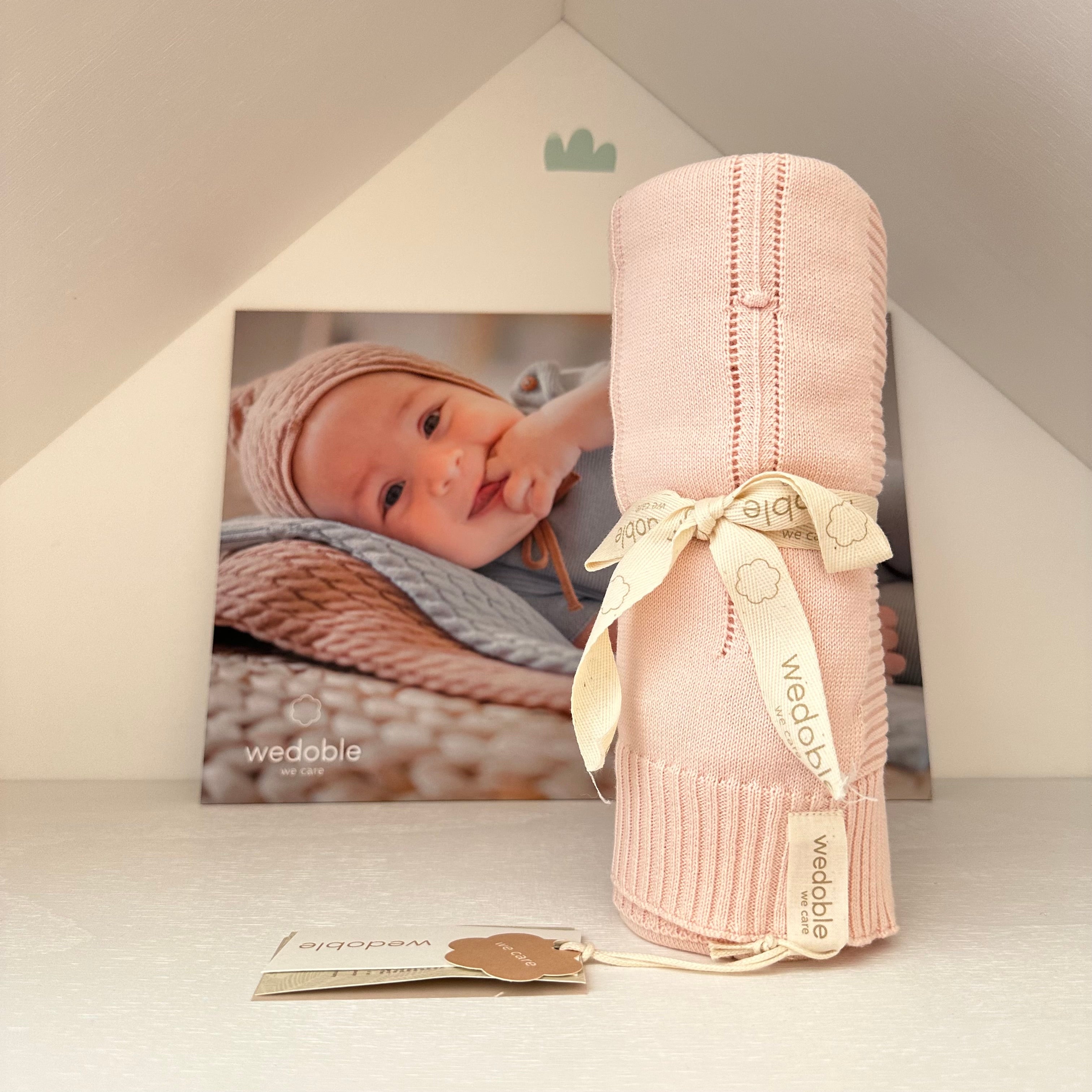 Copertina in cotone organico Soft Touch Rosa - Be Brave Boutique