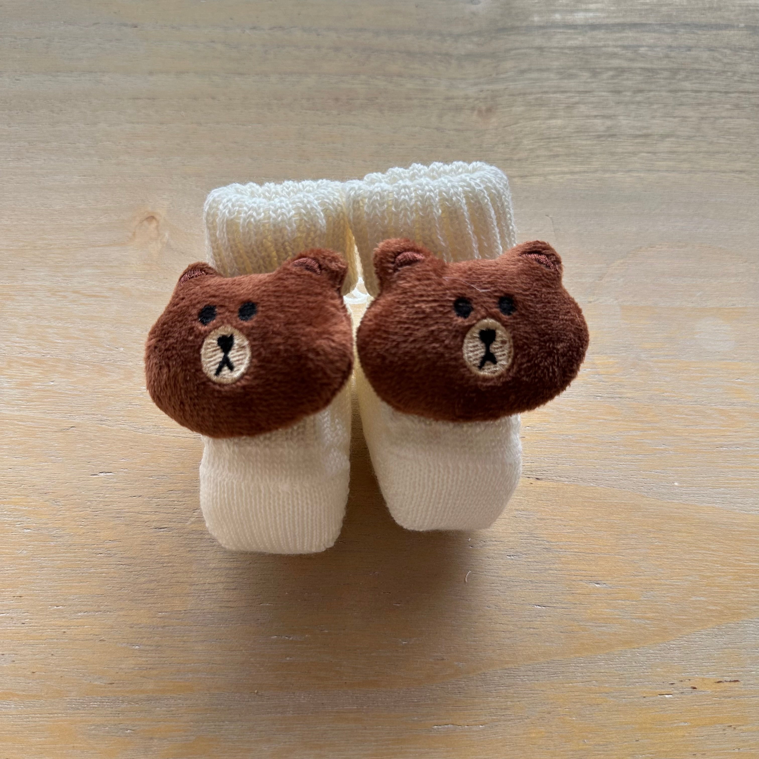 Scarpine nascita Con Orsetto in Pura Lana Vergine Made in Italy - Be Brave Boutique