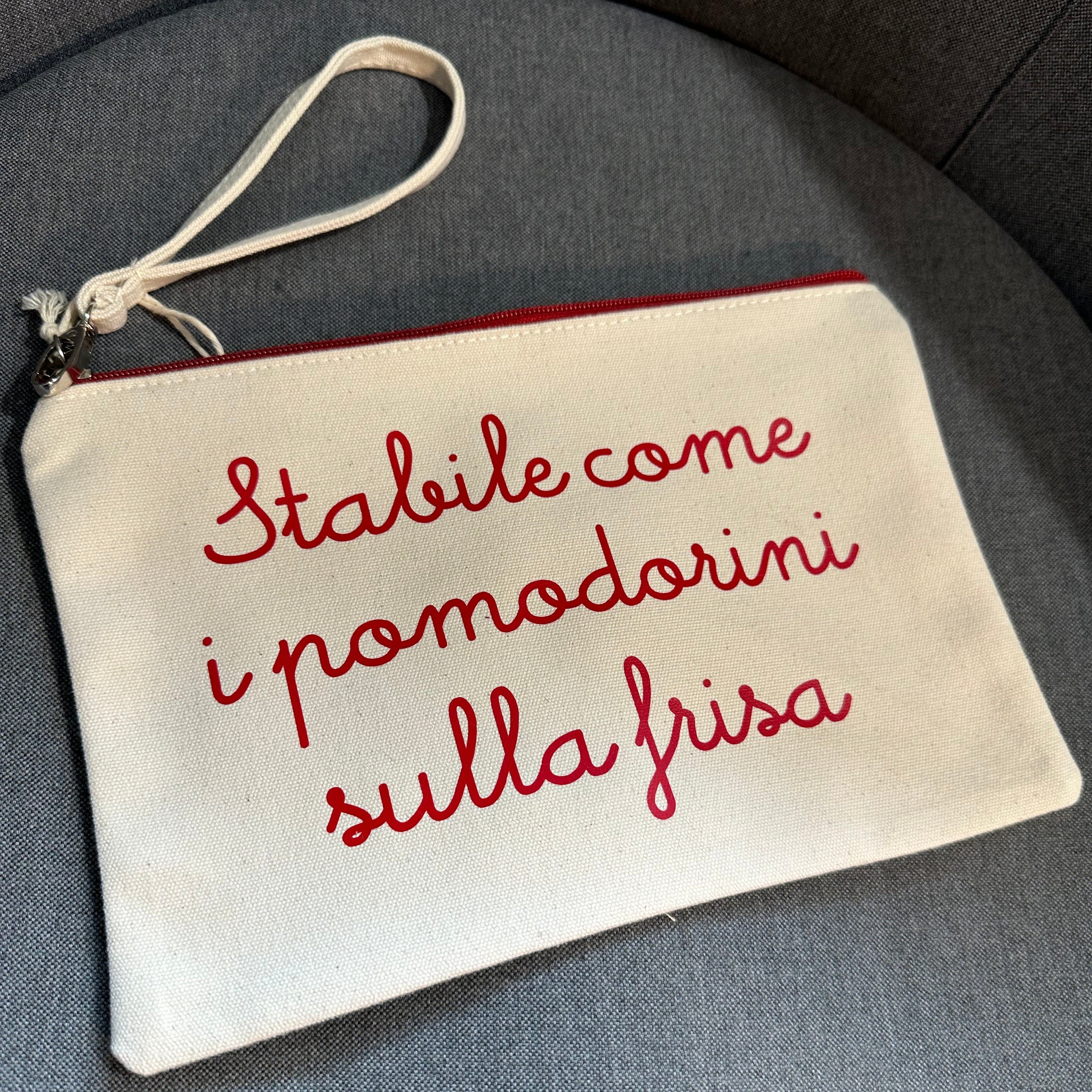 Pochette in cotone Frase divertente idea regalo "Frisa" - Be Brave Boutique