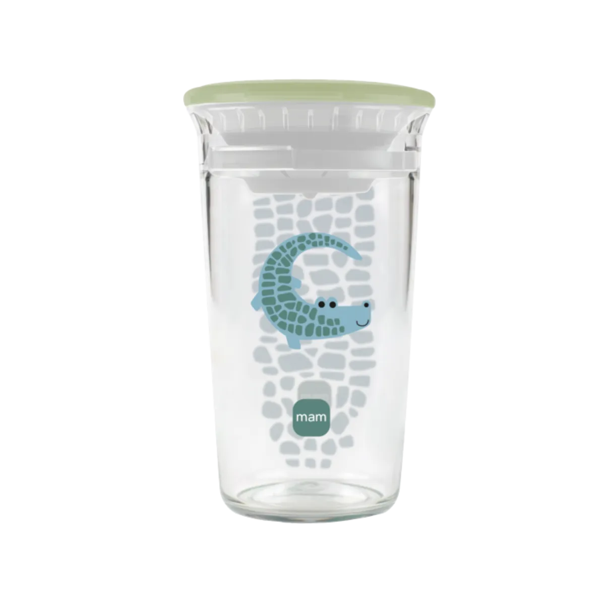 MAM Easy to Drink Cup 8+m Coccodrillo tazza per bambini con valvola anti goccia