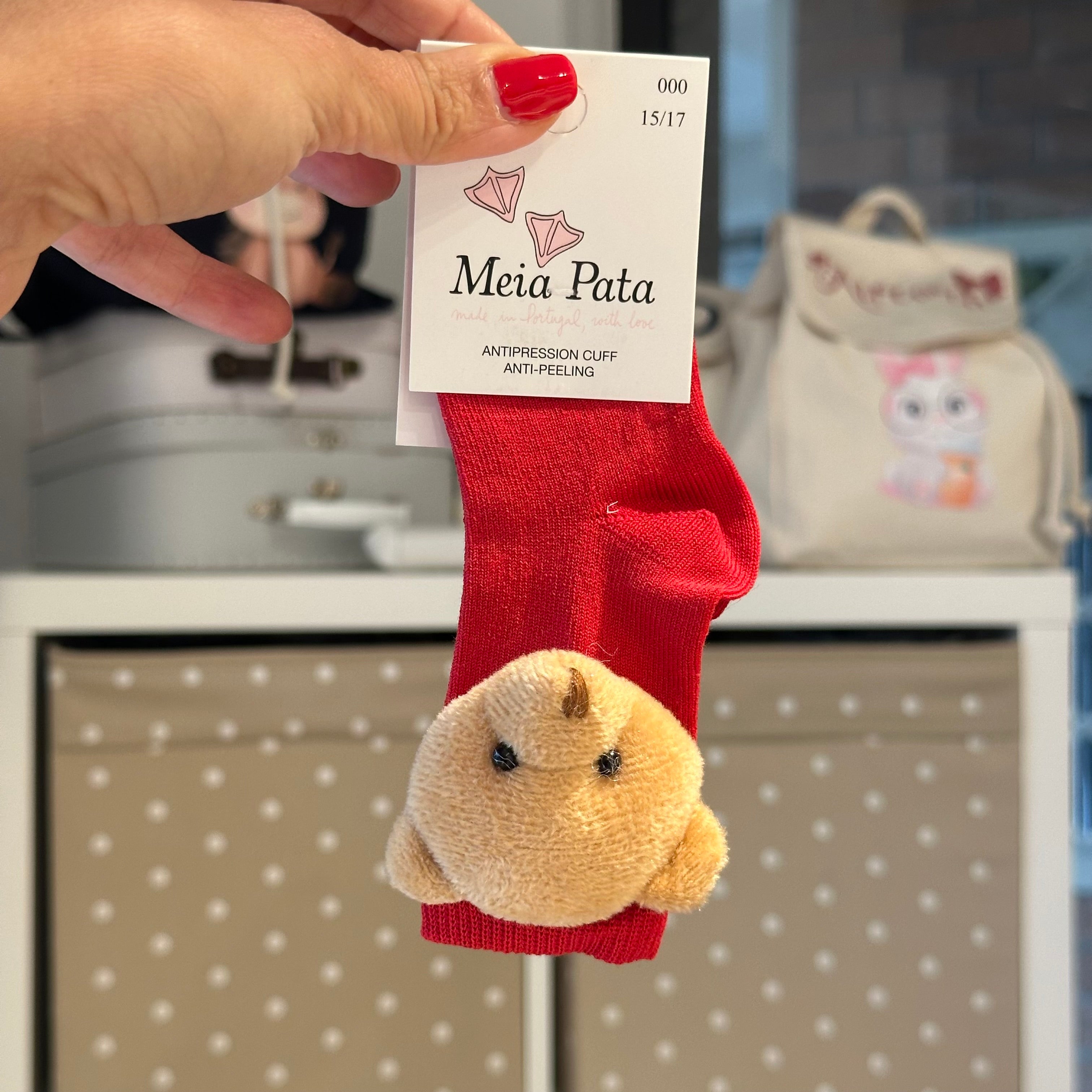 Calze bambini in cotone con orsetto Meia Pata - Be Brave Boutique