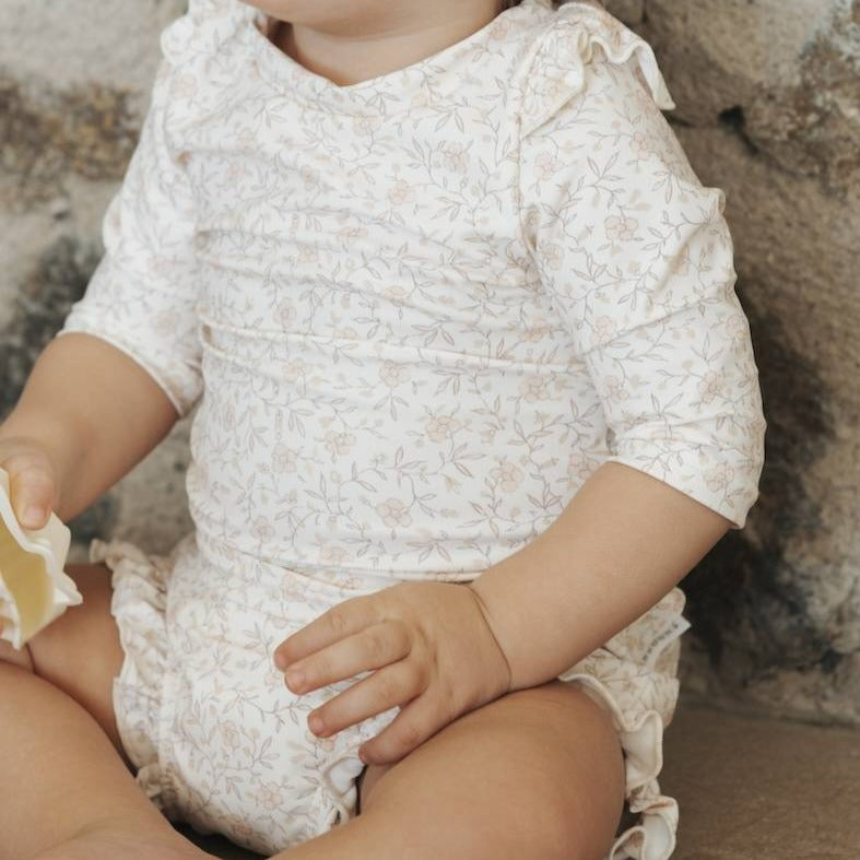 T-shirt Mare Maniche 3/4 UV50+- Bimba - FLOWER CREAM 244 - Be Brave Boutique