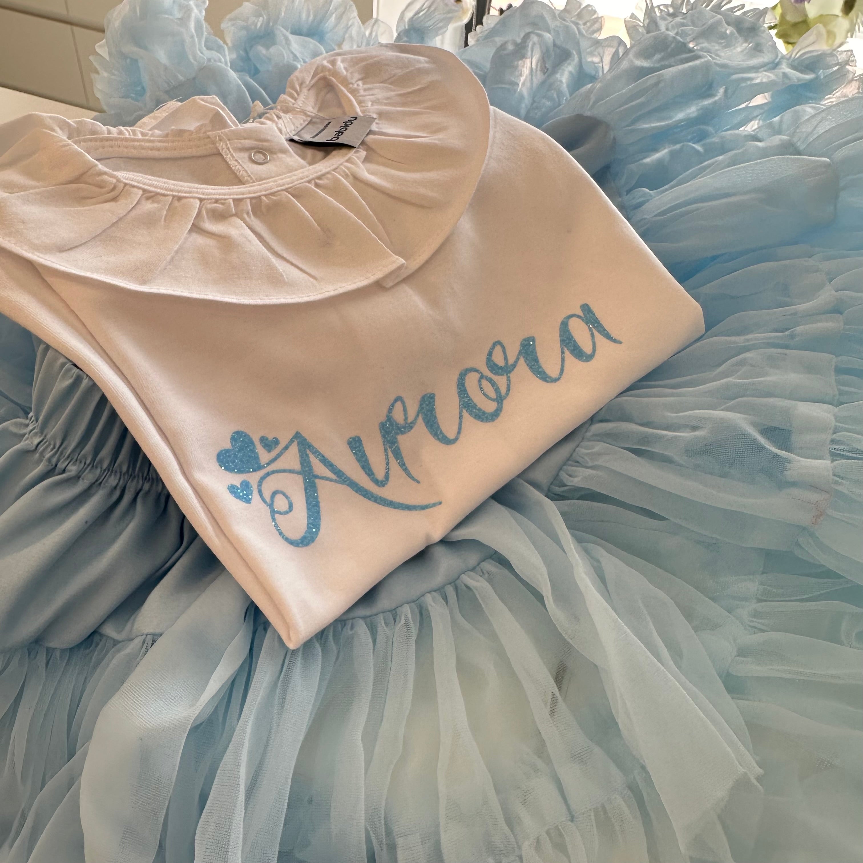 Tshirt in cotone con colletto personalizzabile per Bimba - Be Brave Boutique