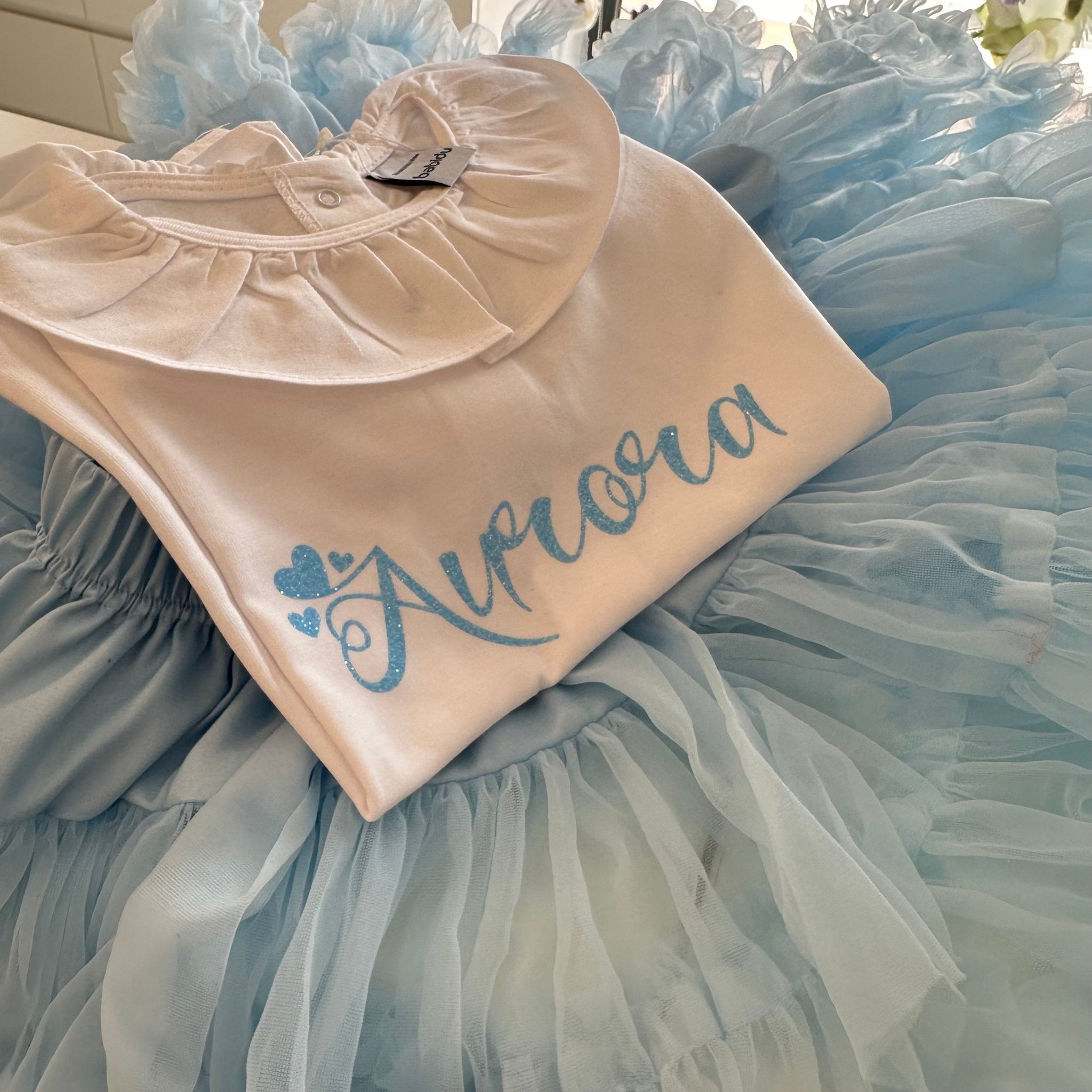 Tshirt in cotone con colletto personalizzabile per Bimba - Be Brave Boutique