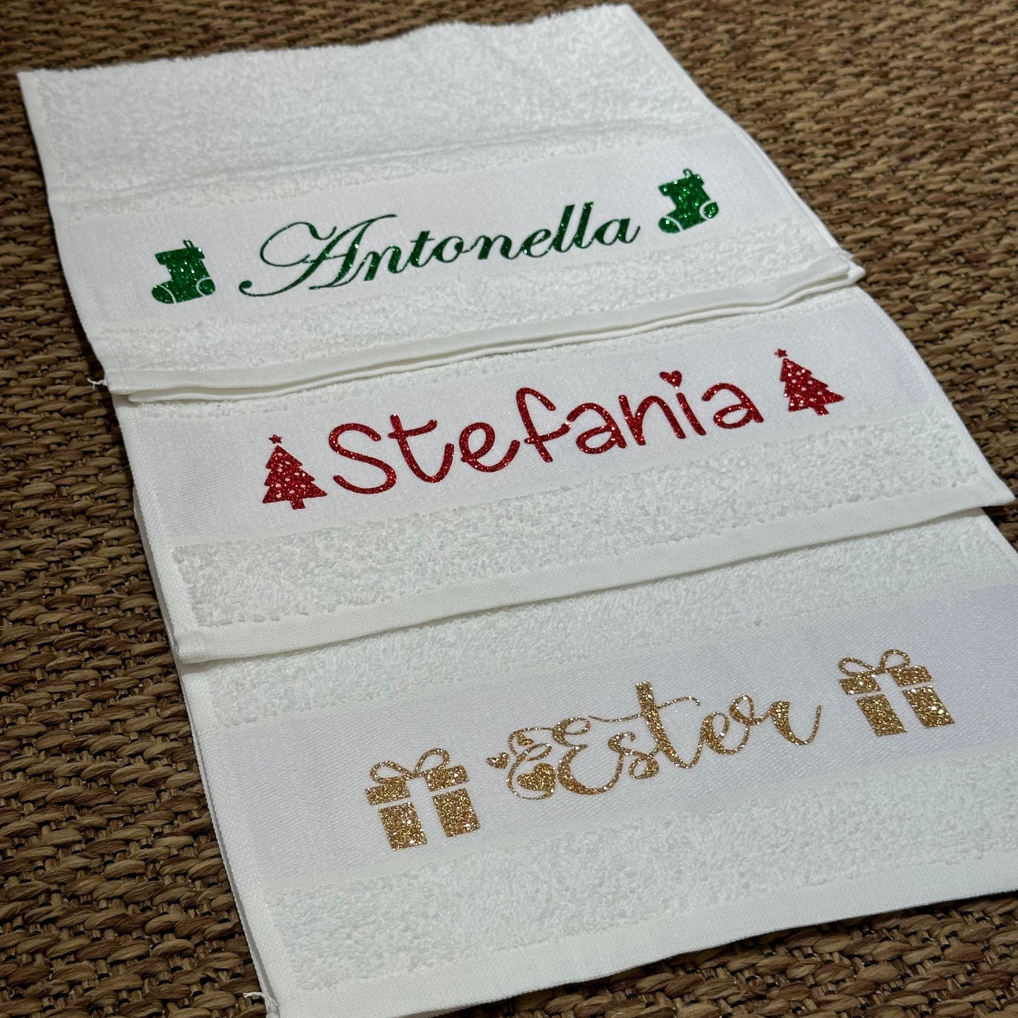 Asciugamani Natalizio personalizzato idea regalo Natale - Be Brave Boutique