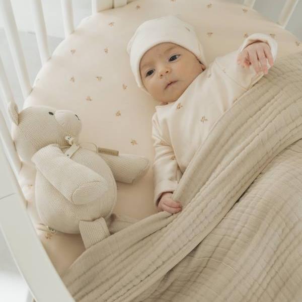 Music toy bear knitted - OYSTER GREY 112 - Be Brave Boutique