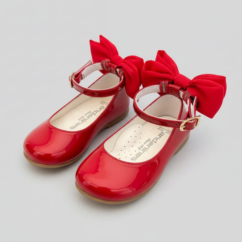 ANDANINES Ballerine eleganti con fiocco Rosso e plantare anatomico - Be Brave Boutique