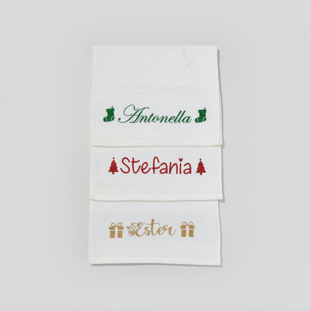 Asciugamani Natalizio personalizzato idea regalo Natale - Be Brave Boutique