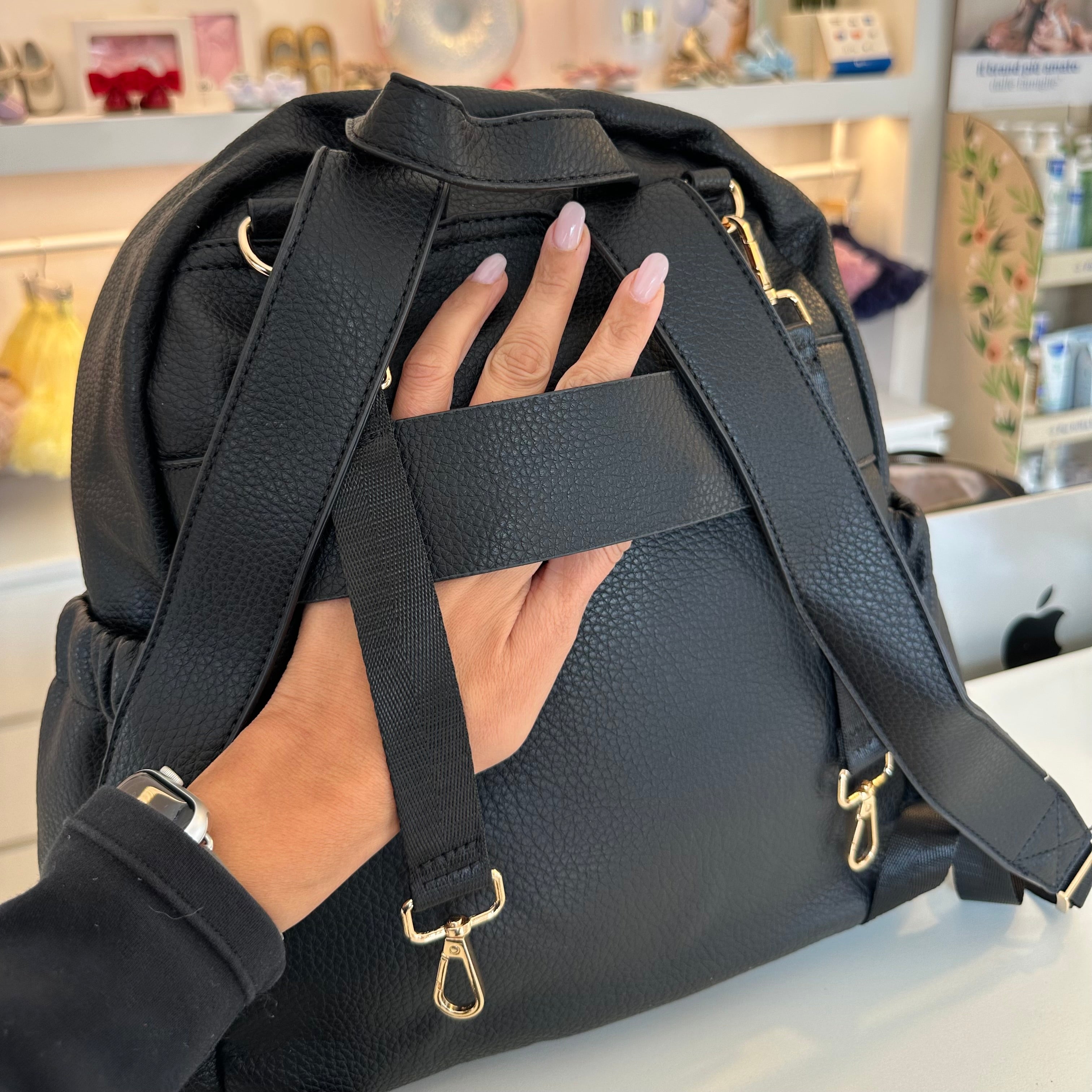 Zaino con fasciatoio Nero Nanan con Omaggio - Be Brave Boutique