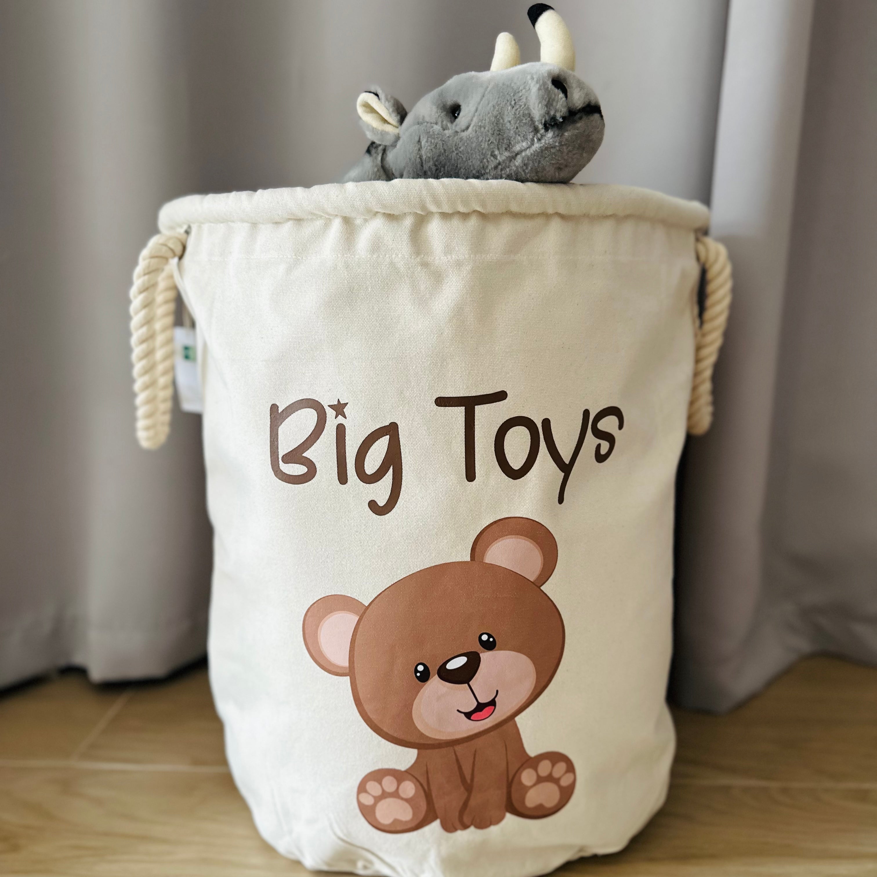 Cesta Porta giochi personalizzabile Orsetto - Be Brave Boutique