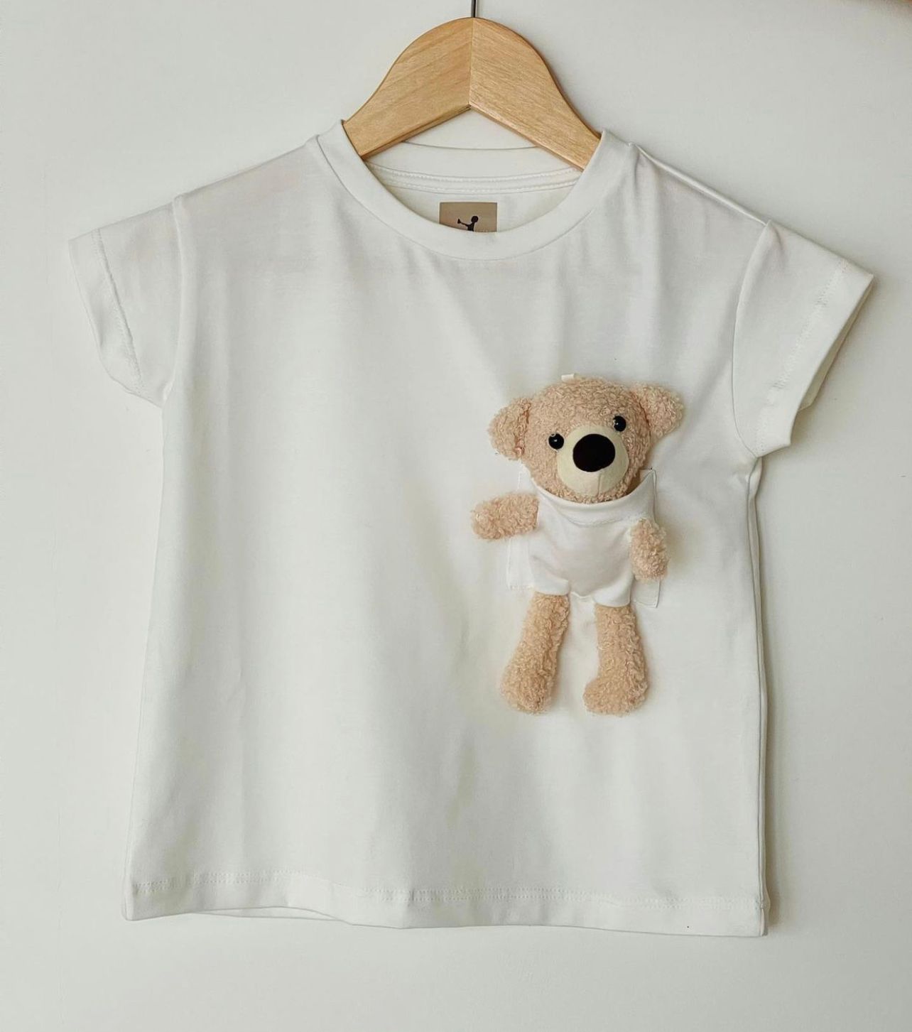 Maglietta in morbido cotone con Orsetto in tasca - Be Brave Boutique