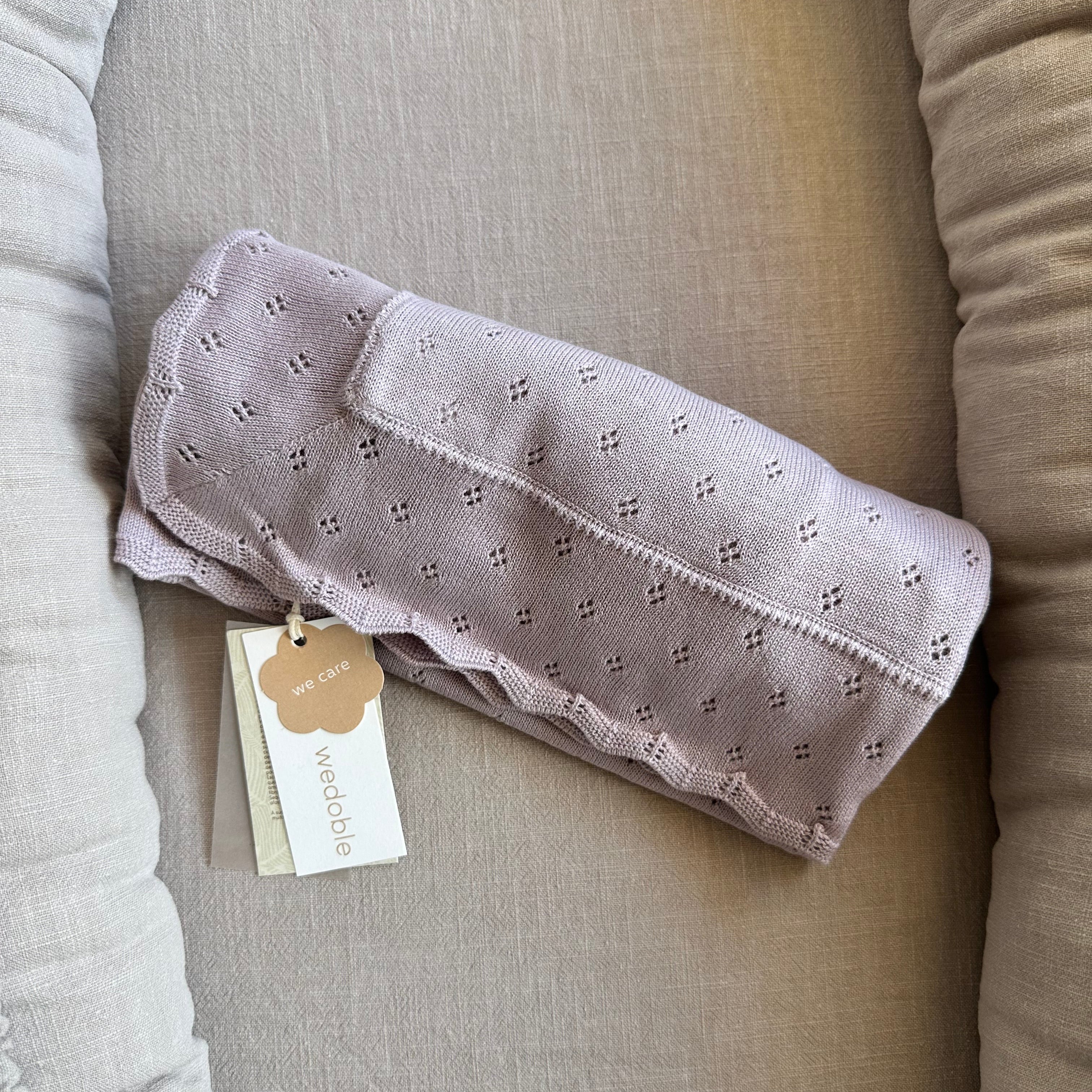 Copertina traforata in Cotone LILLA – BREEZ - Be Brave Boutique