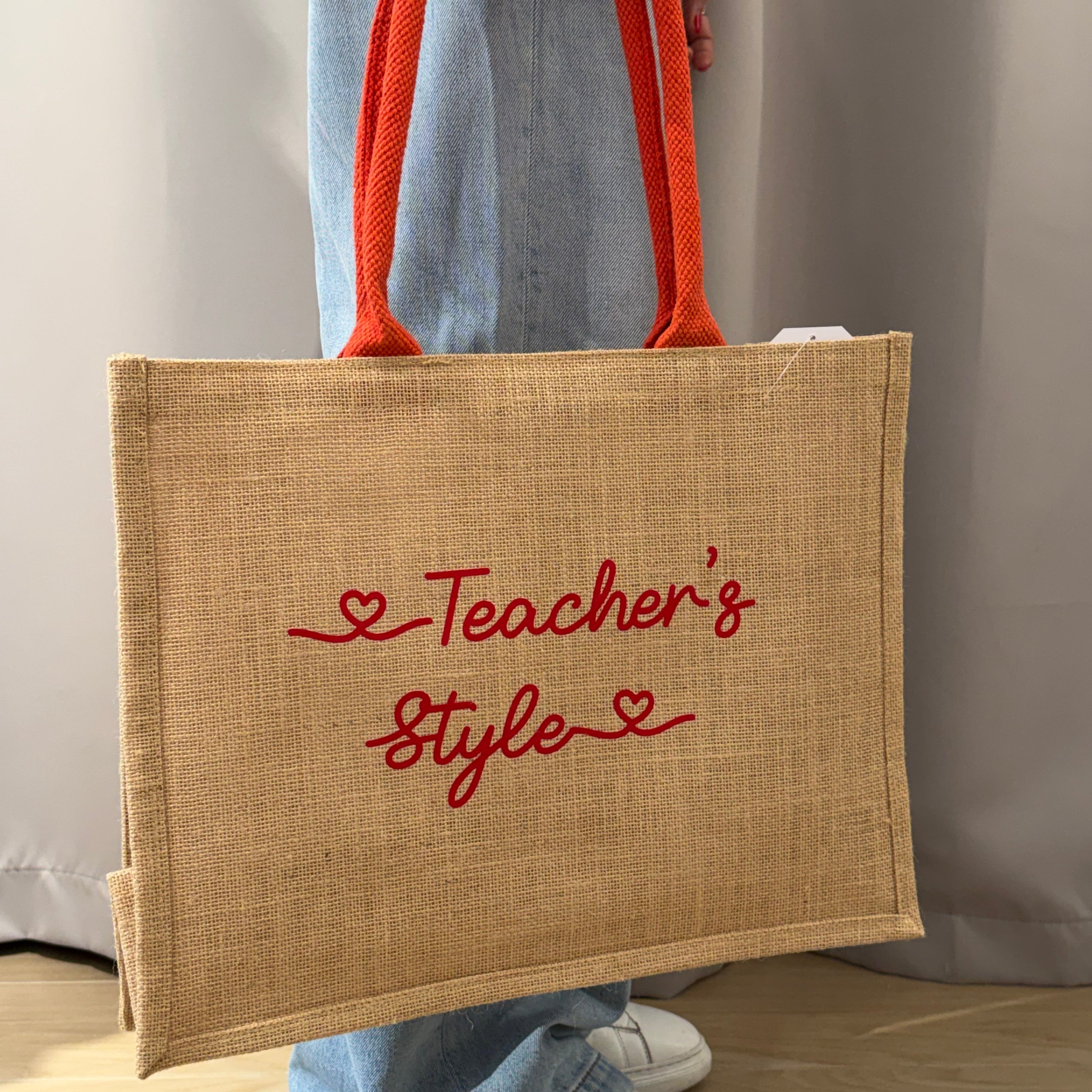 Borsa Maestra Personalizzata in Juta – Idea Regalo Fine Anno Insegnanti