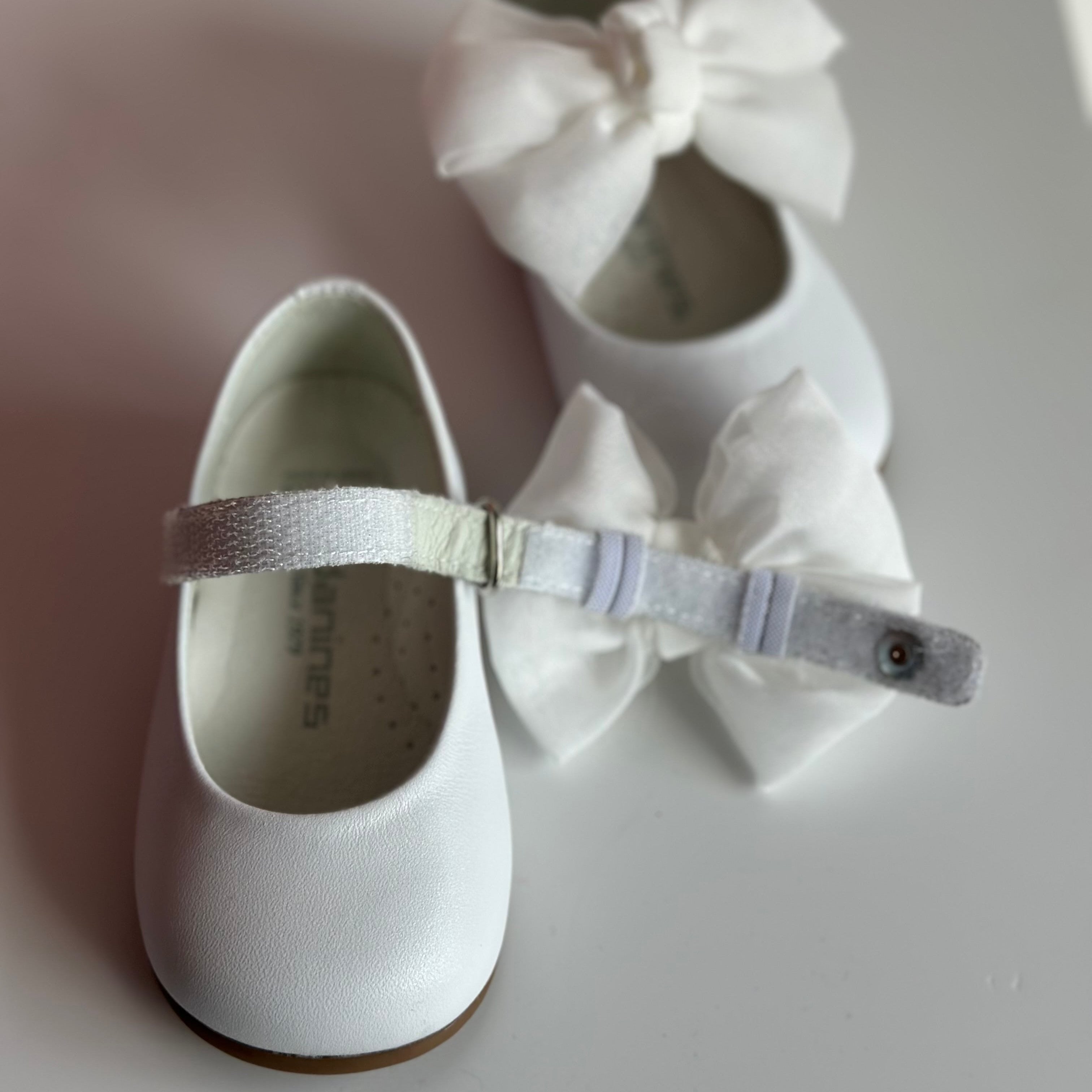 ANDANINES Ballerine Bianco eleganti con fiocco e plantare anatomico - Be Brave Boutique