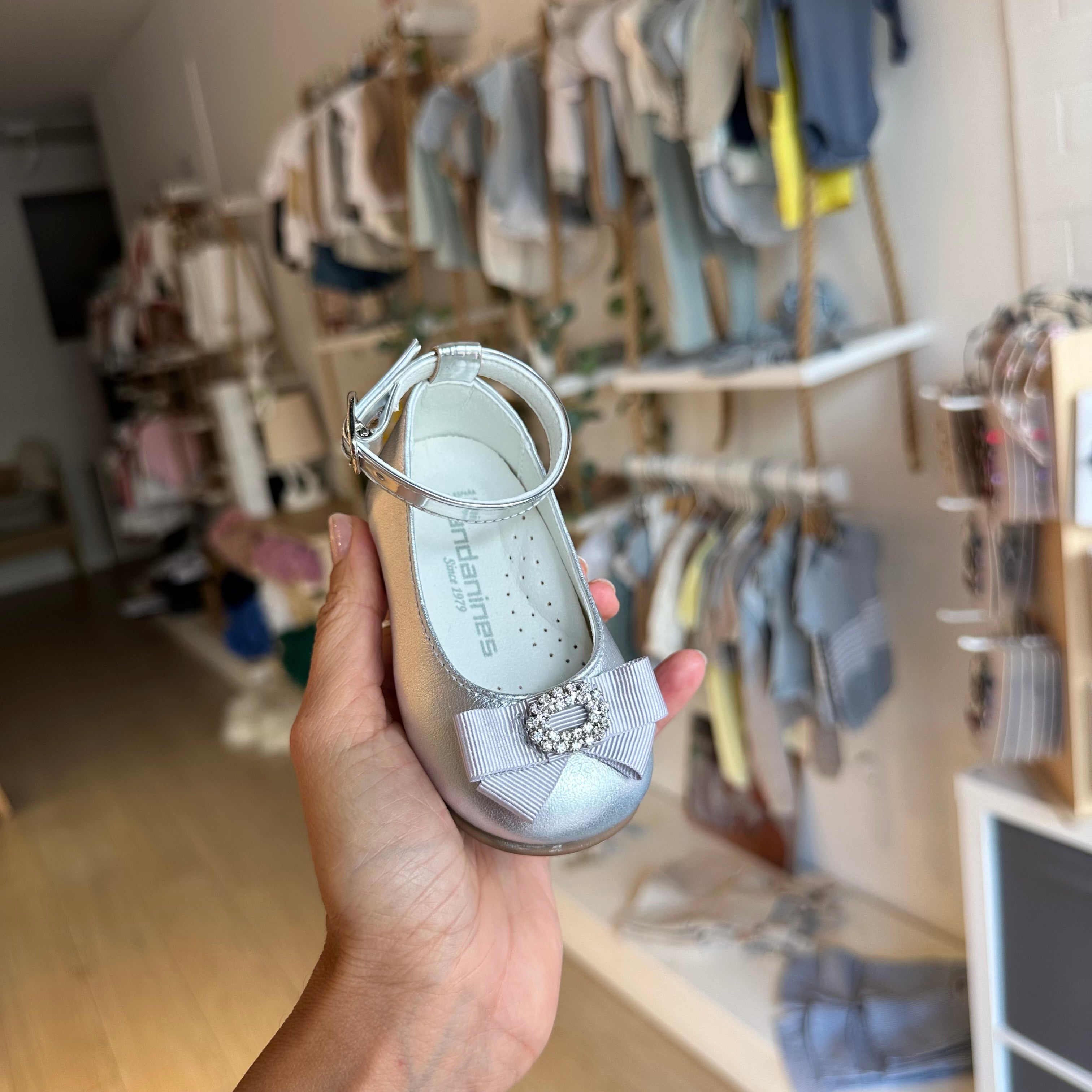 ANDANINES Ballerine eleganti Argento con plantare anatomico - Be Brave Boutique