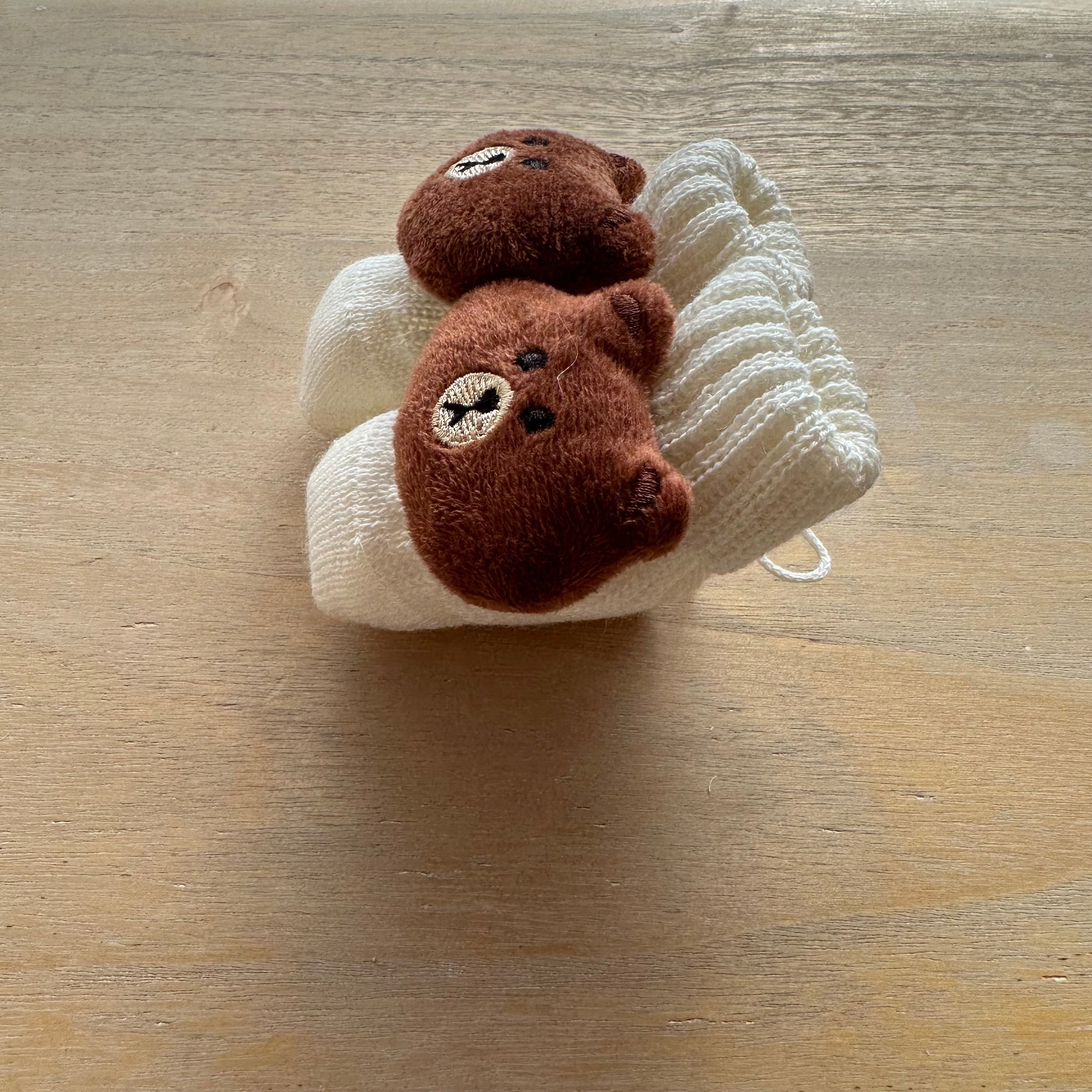 Scarpine nascita Con Orsetto in Pura Lana Vergine Made in Italy - Be Brave Boutique