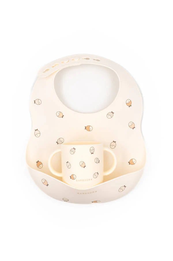 Bavaglino in silicone e tazza - FISHES 242 - Be Brave Boutique