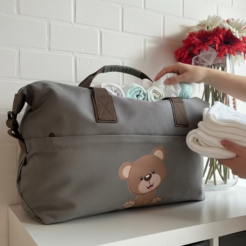 Borsa Multifunzionale adattabile al Passeggino e Personalizzabile Orsetto - Be Brave Boutique