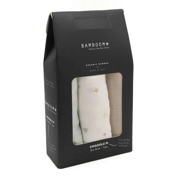 Swaddle M 3 pack 70x70cm - PRINT SEALIFE 326 - Be Brave Boutique