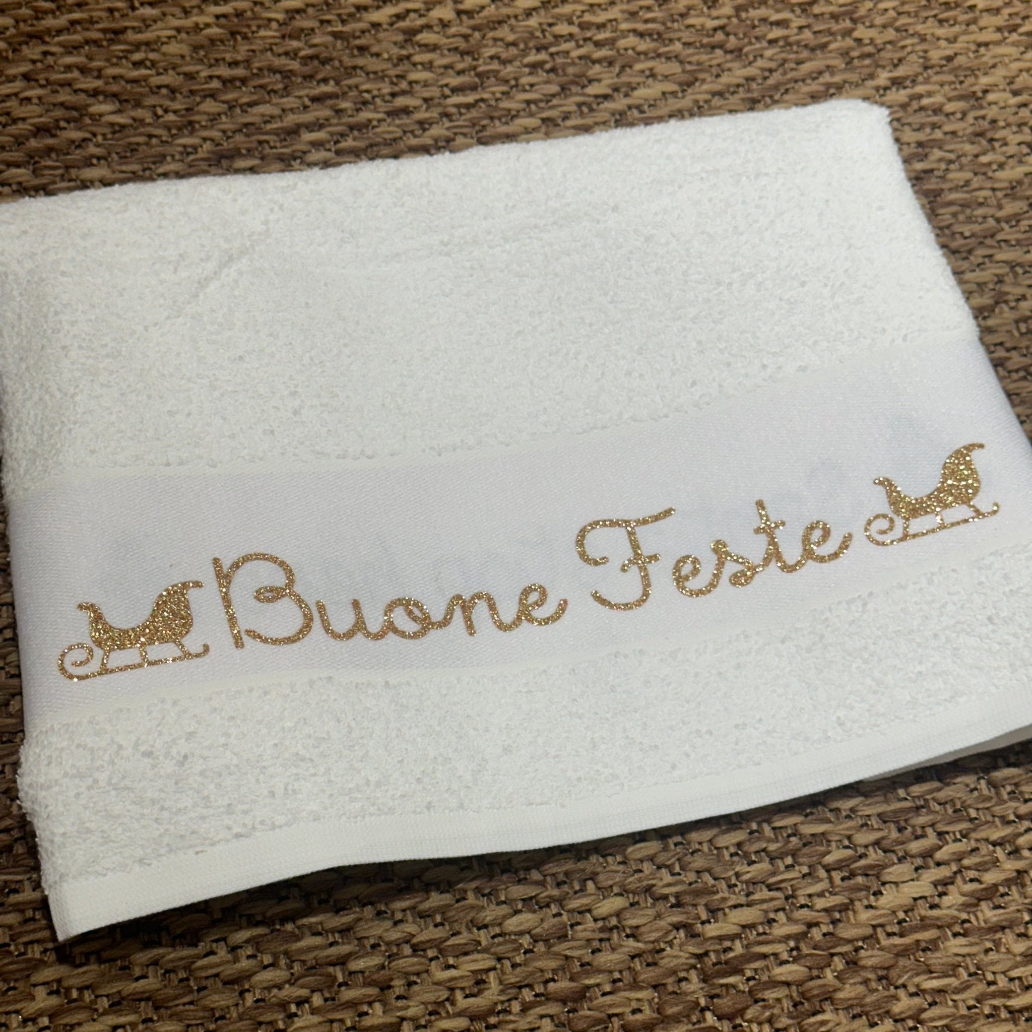 Asciugamani Natalizio personalizzato idea regalo Natale - Be Brave Boutique