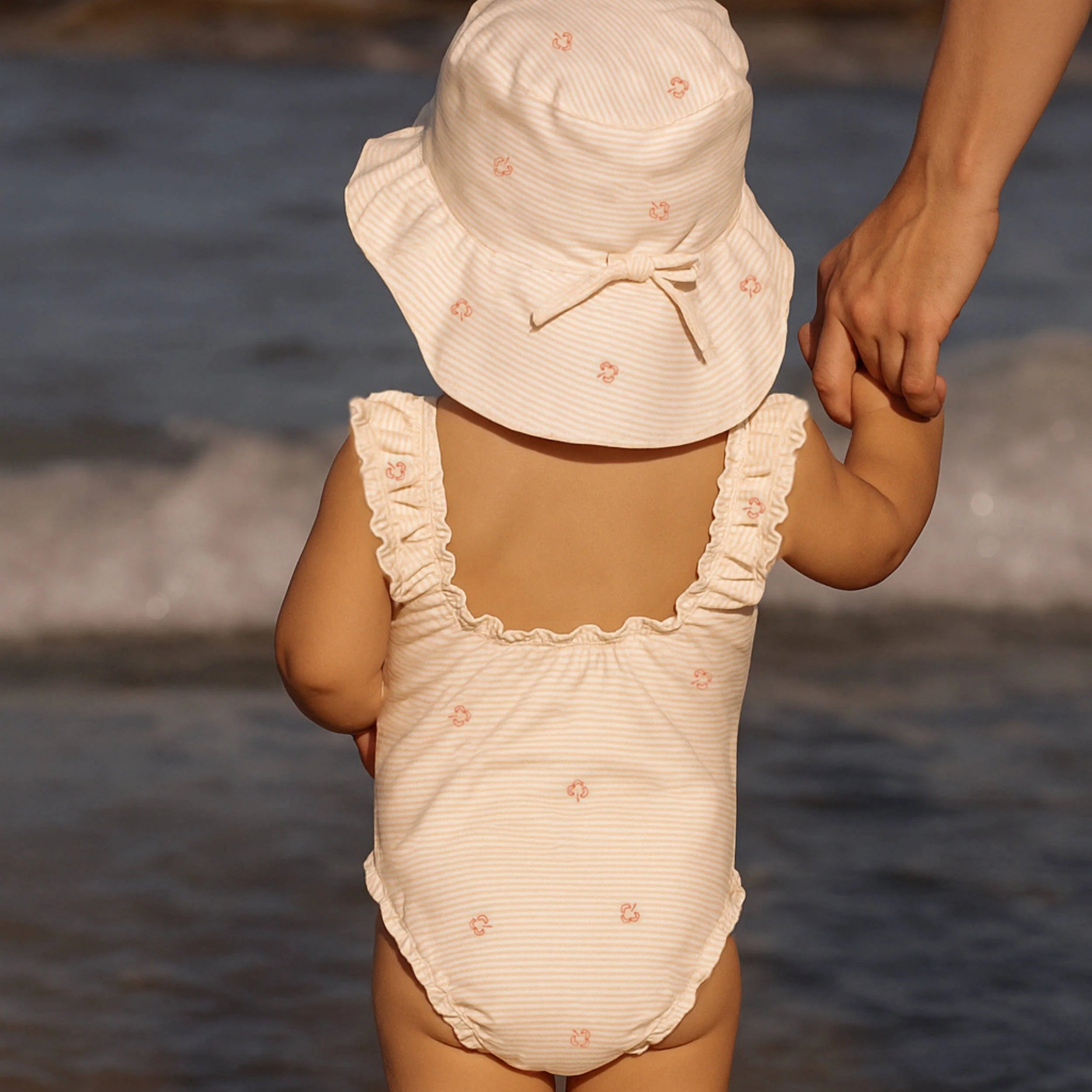 Tutina da mare bimba - STRIPE AND LEAVES 433