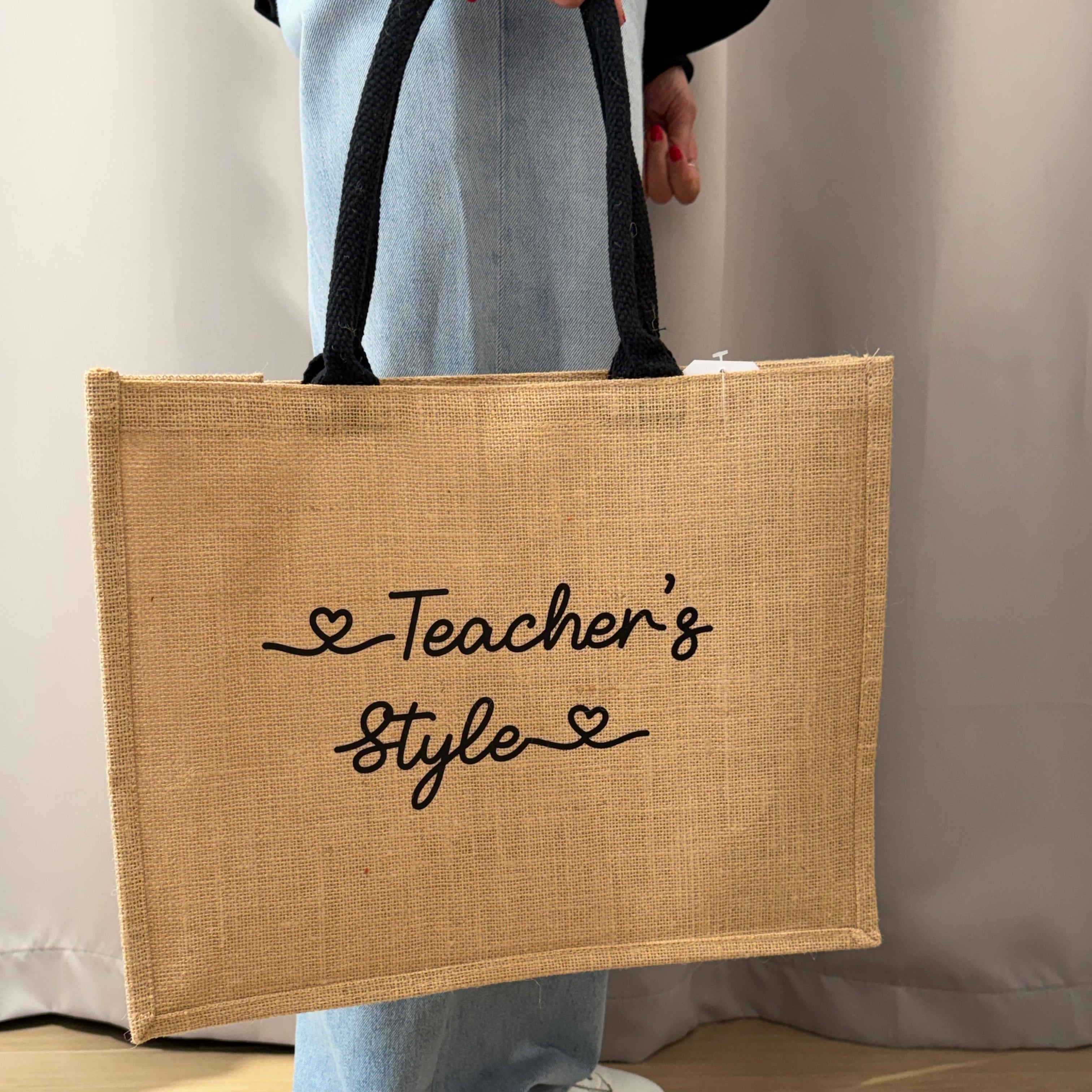 Borsa Maestra Personalizzata in Juta – Idea Regalo Fine Anno Insegnanti