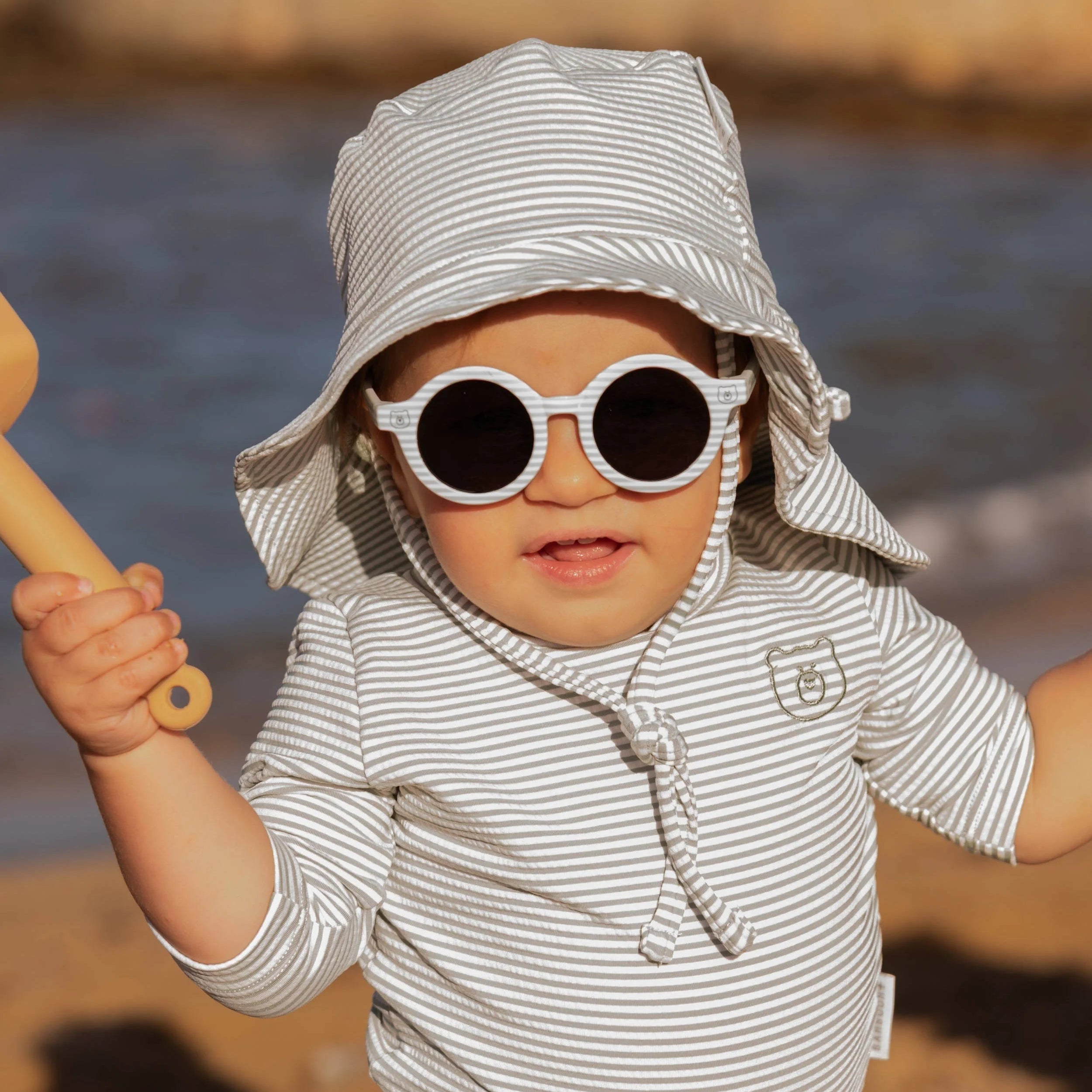 Cappellino da mare UV50+ - BLUE STRIPES BEAR 436