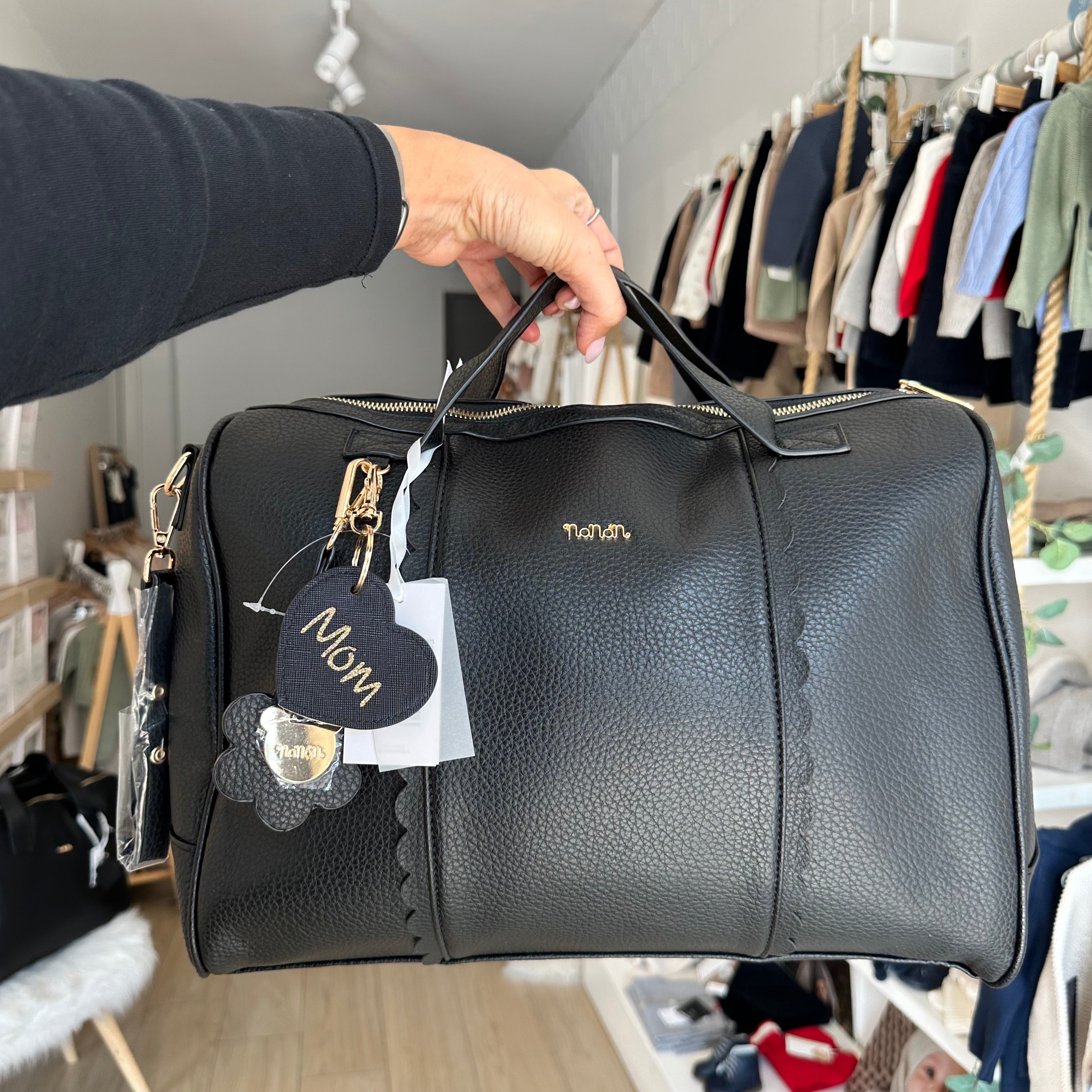 Borsa passeggio c/fasciatoio Nero Nanan con Omaggio - Be Brave Boutique