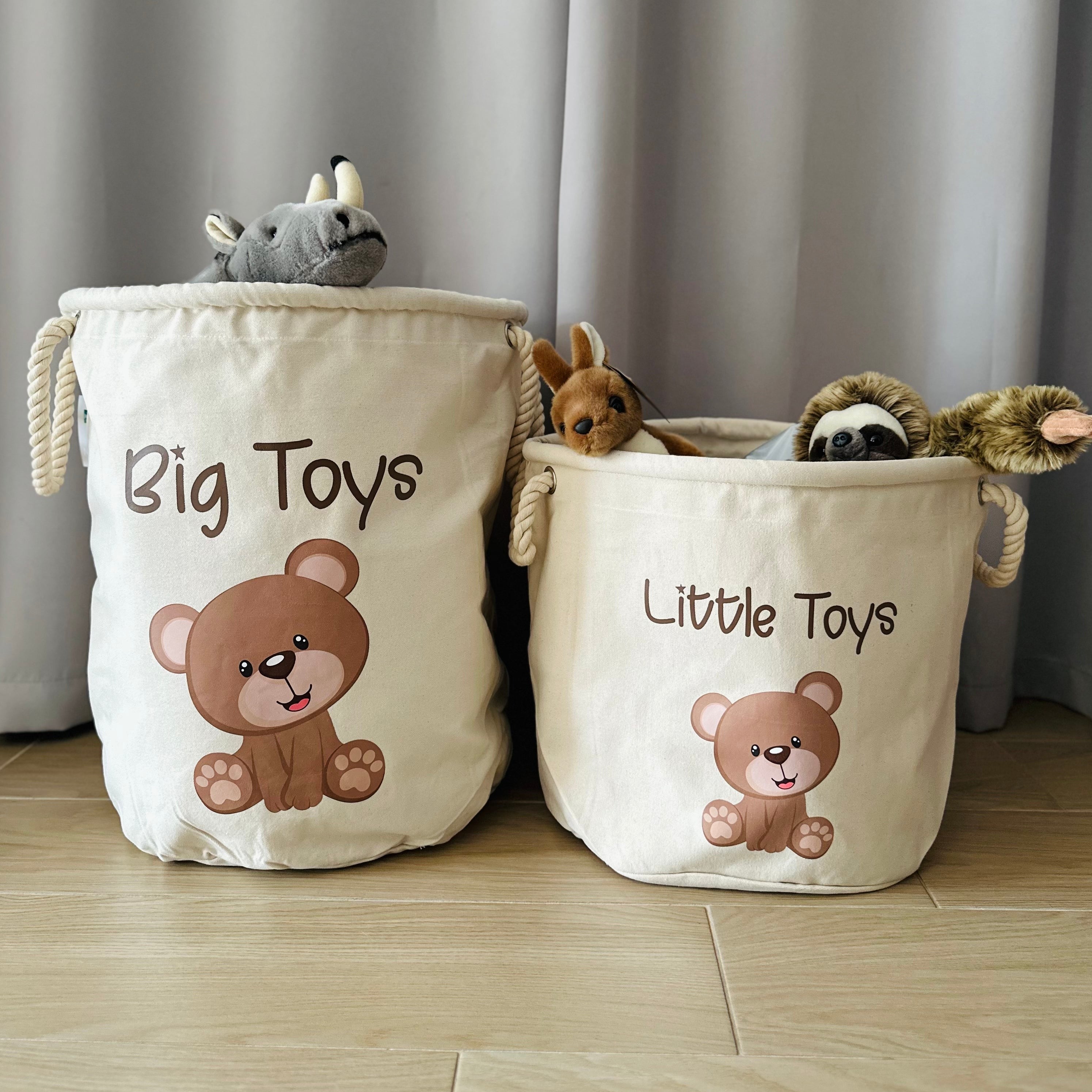 Cesta Porta giochi personalizzabile Orsetto - Be Brave Boutique